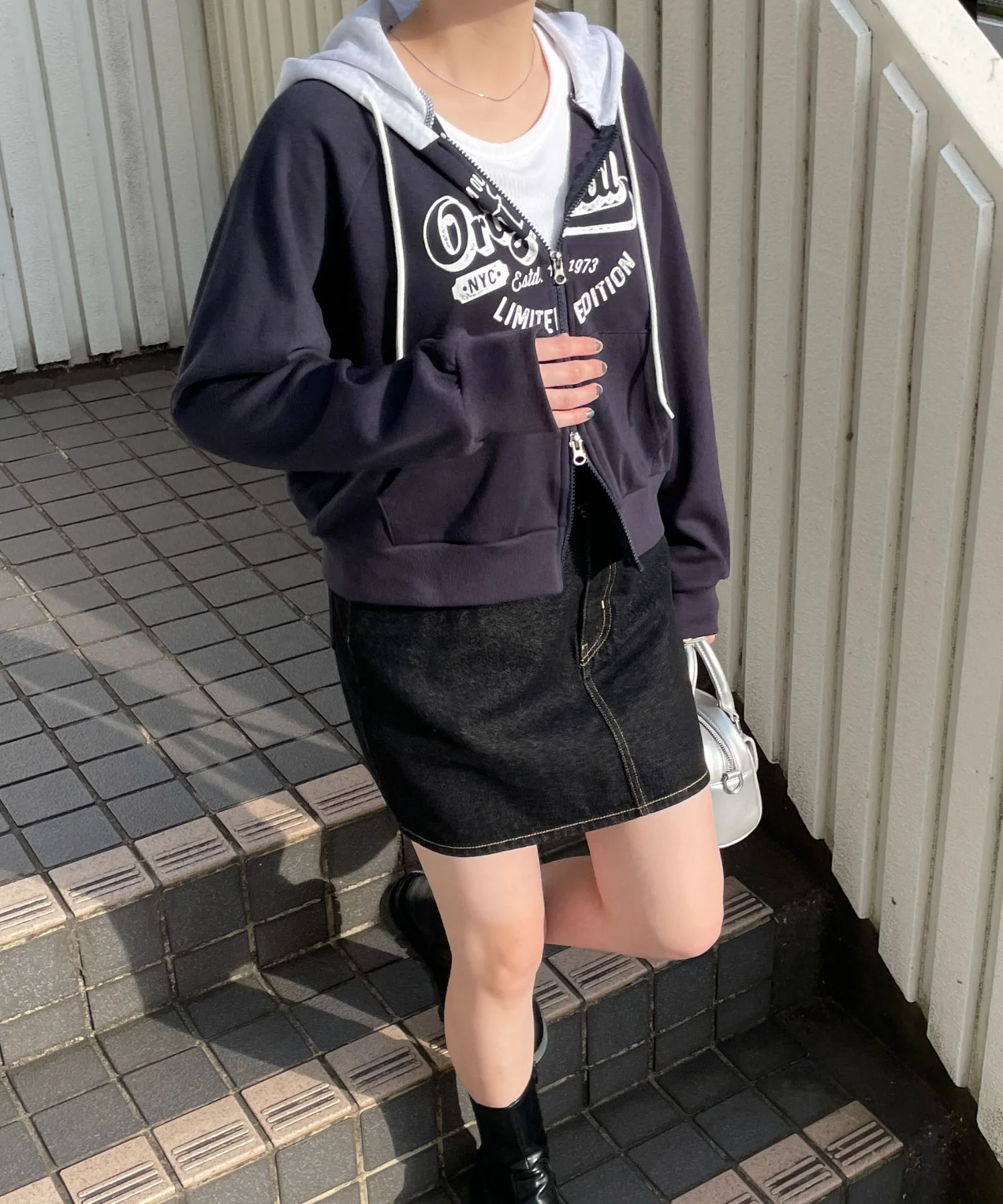 カレッジプリントZIPパーカー - Image 11