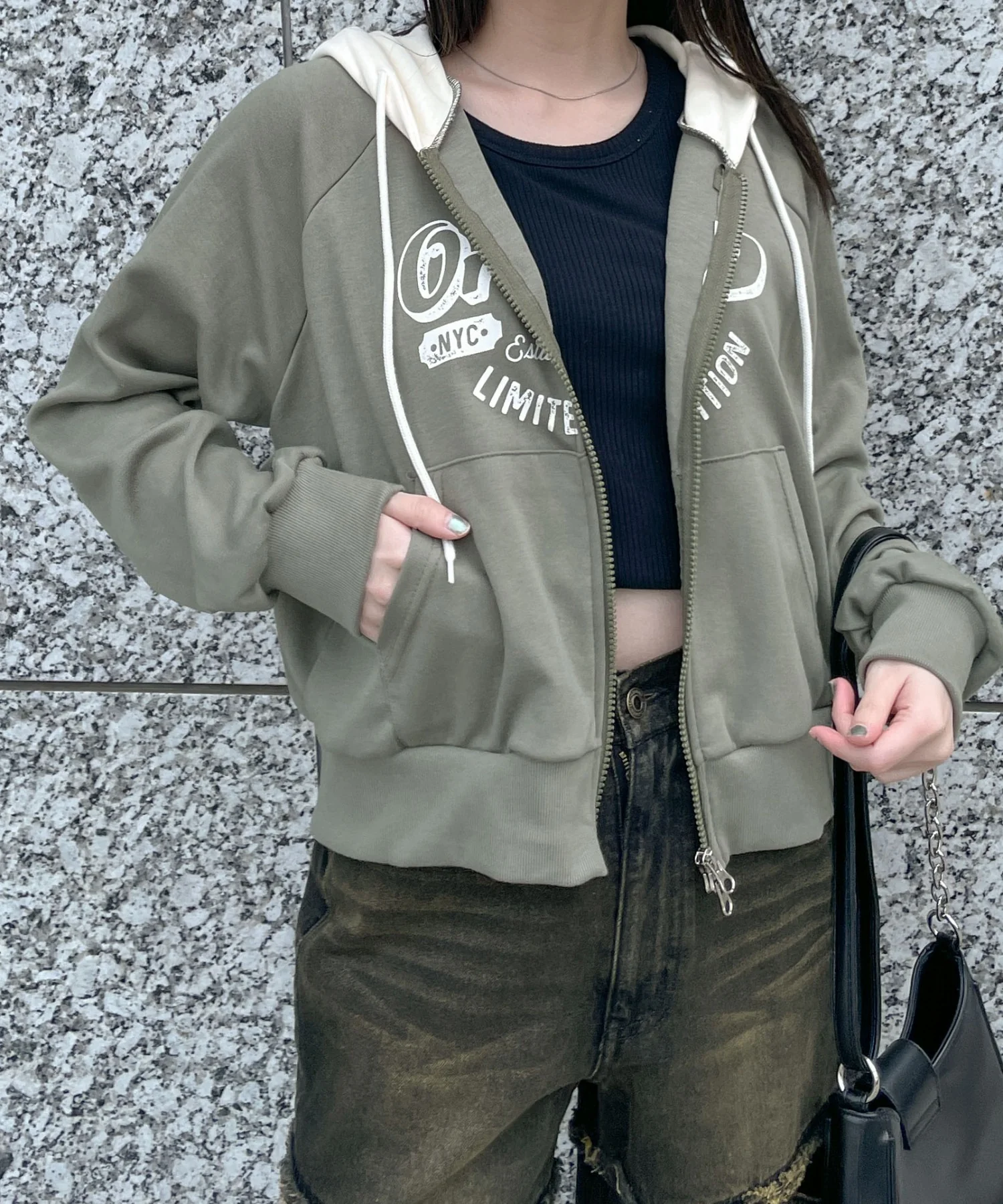 カレッジプリントZIPパーカー - Image 16