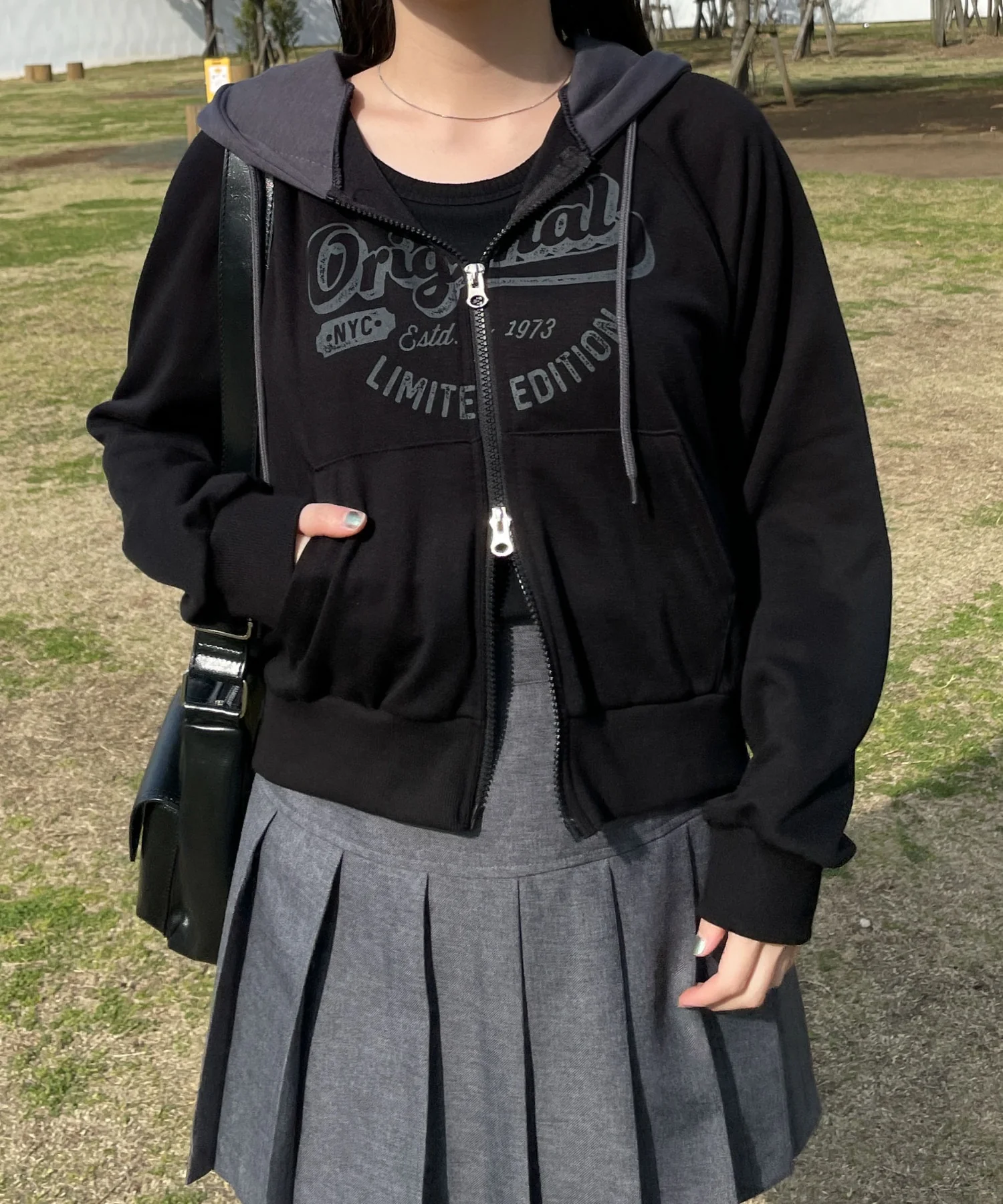 カレッジプリントZIPパーカー - Image 18