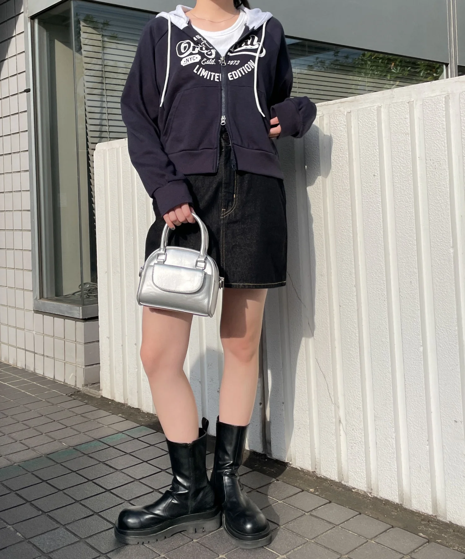 カレッジプリントZIPパーカー - Image 4