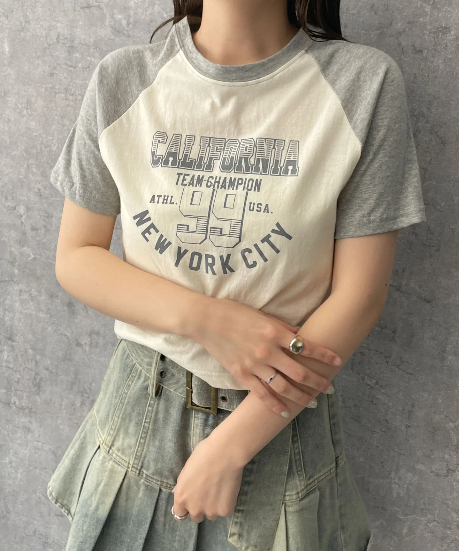 CALIFORNIAロゴラグランTシャツ - Image 11