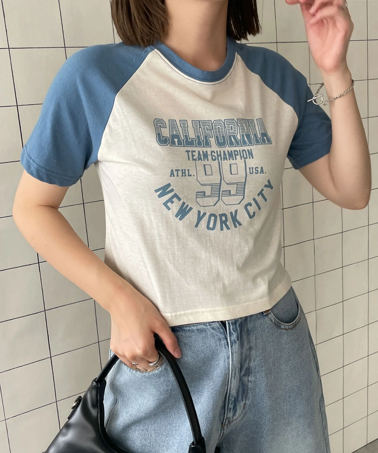 CALIFORNIAロゴラグランTシャツ - Image 2
