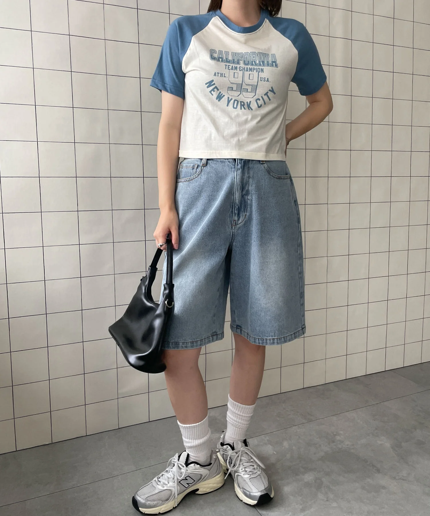 CALIFORNIAロゴラグランTシャツ - Image 4