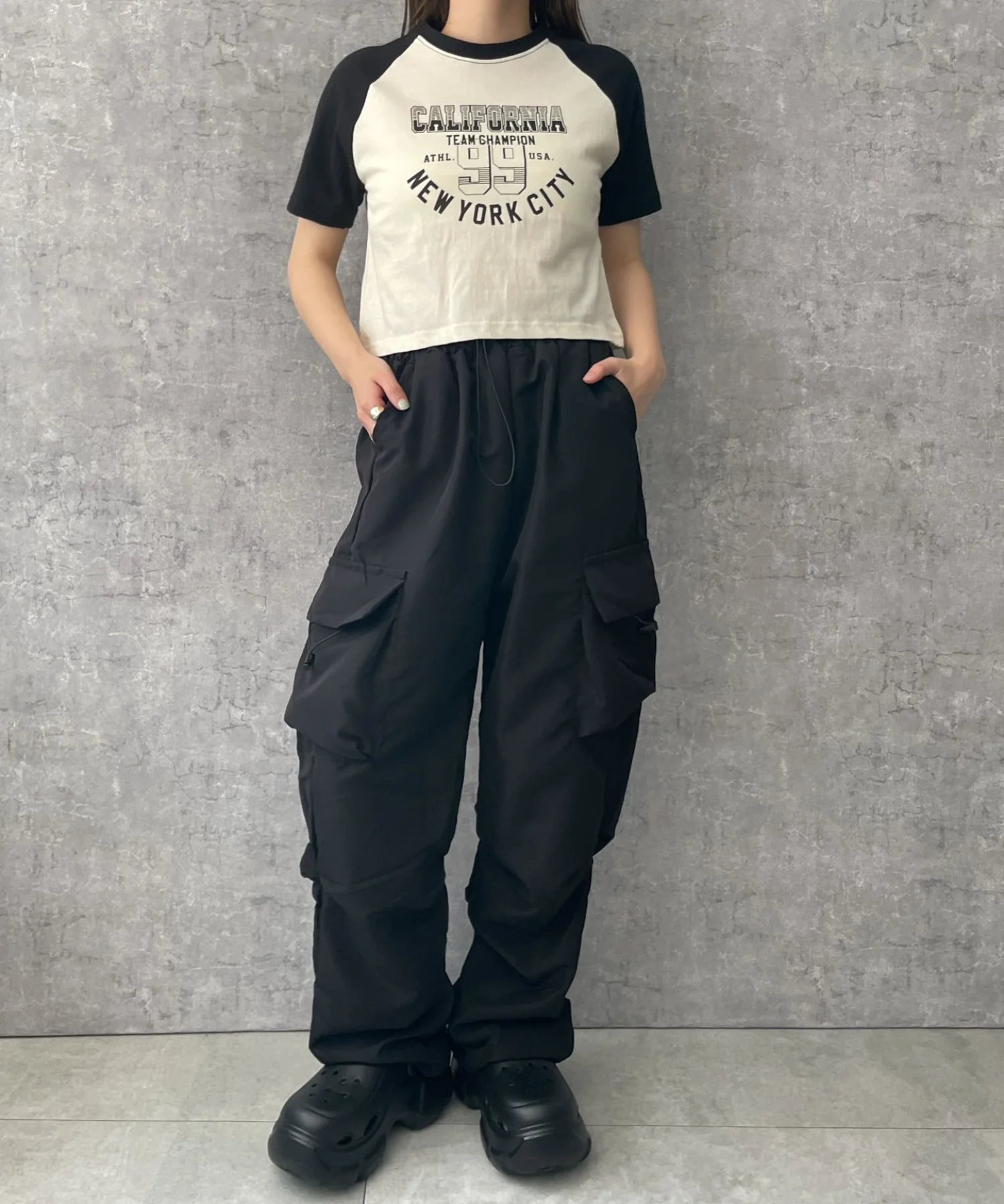 CALIFORNIAロゴラグランTシャツ - Image 5