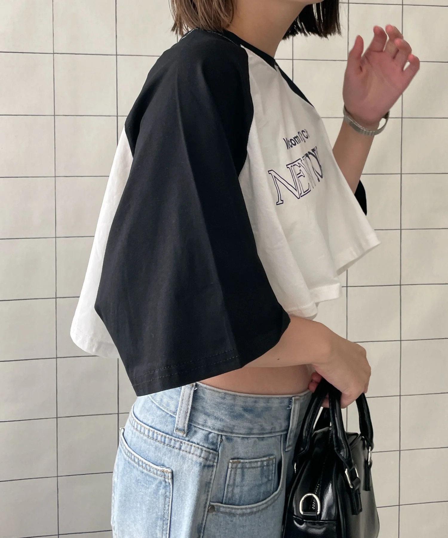 シティロゴラグランショートスリーブTシャツ - Image 12