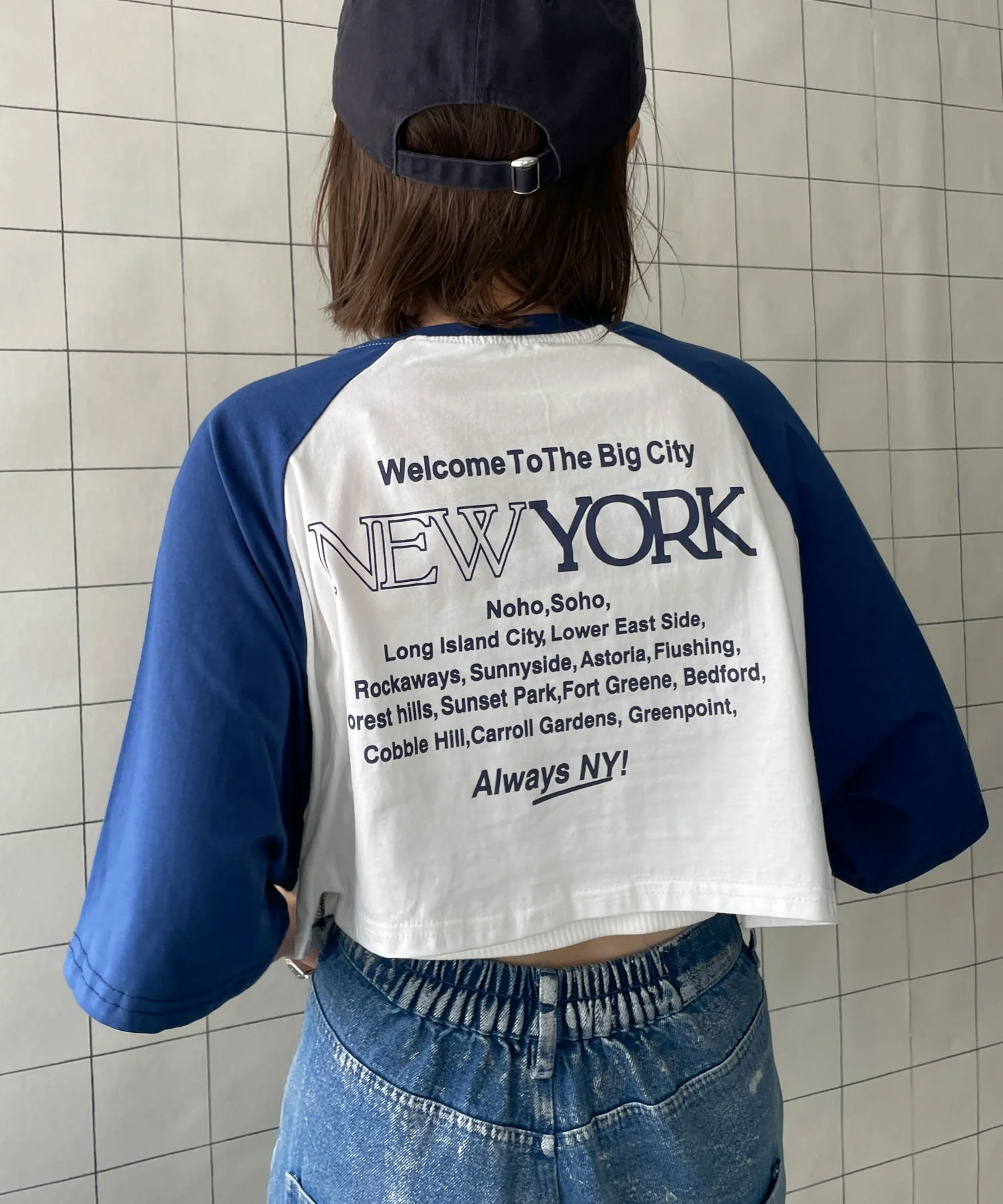 シティロゴラグランショートスリーブTシャツ - Image 8