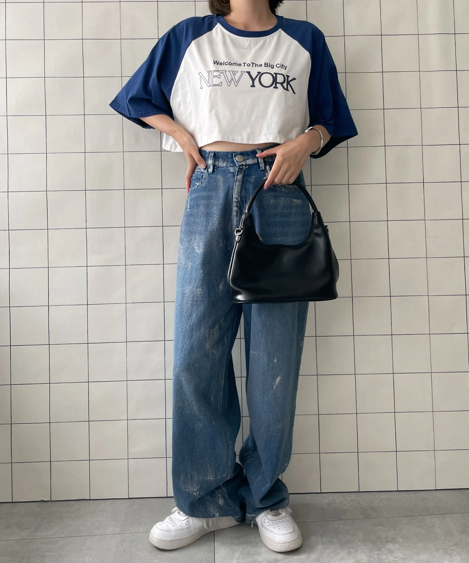 シティロゴラグランショートスリーブTシャツ - Image 9