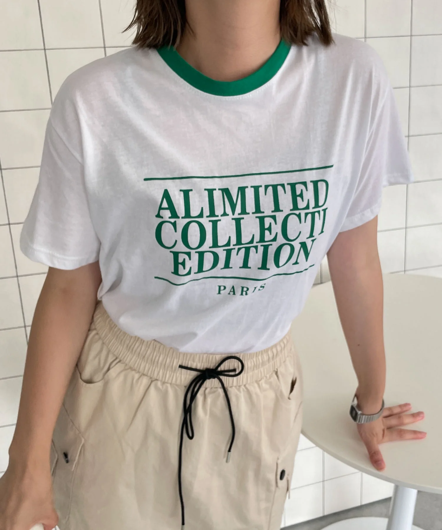 PARIS　パイピングTシャツ - Image 2