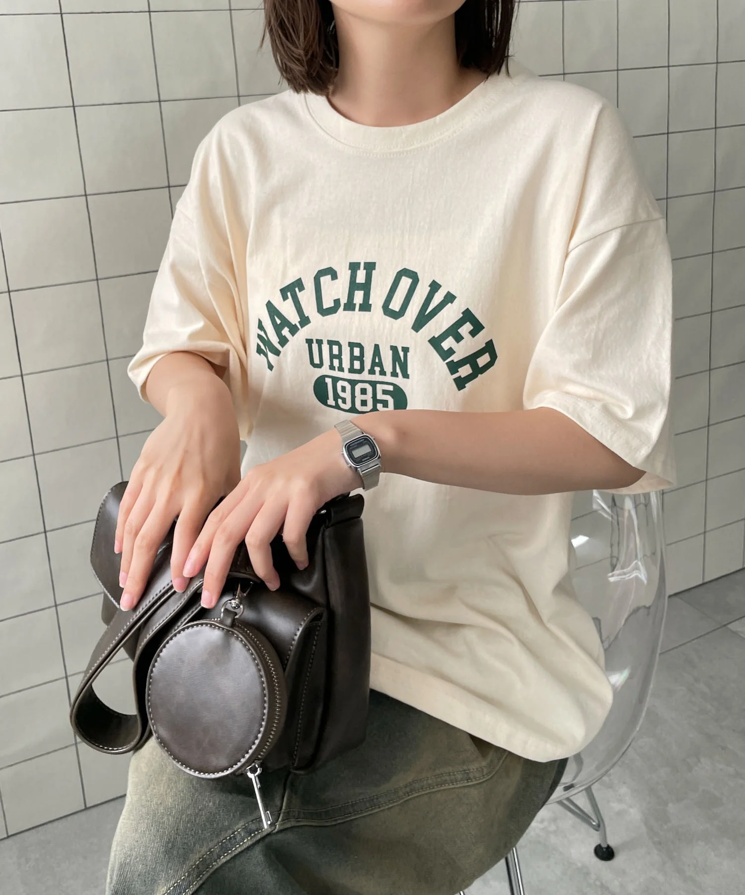 カレッジロゴプリントTシャツ - Image 3
