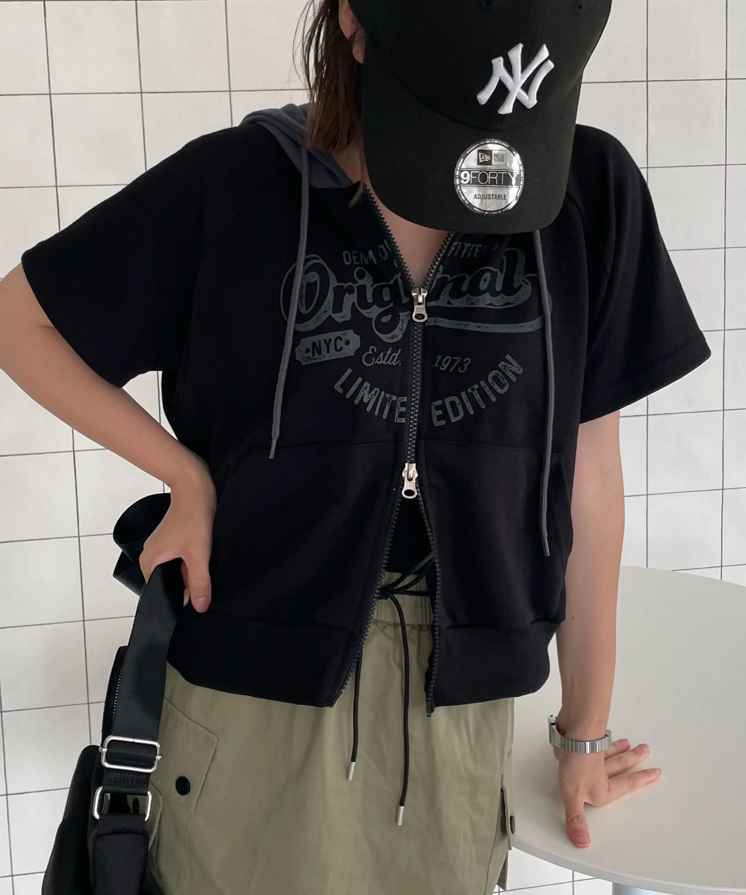 半袖ダブルZIPコンパクトパーカー - Image 17