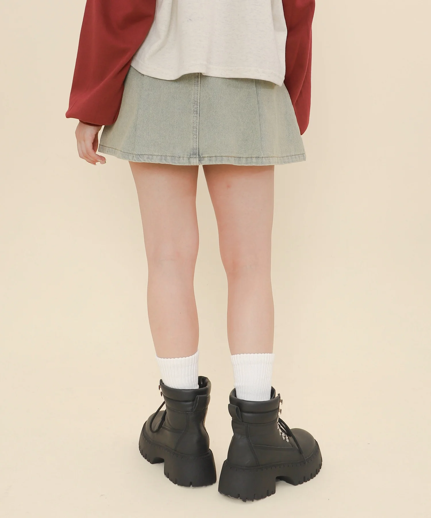 タックデニムミニスカパン - Image 13