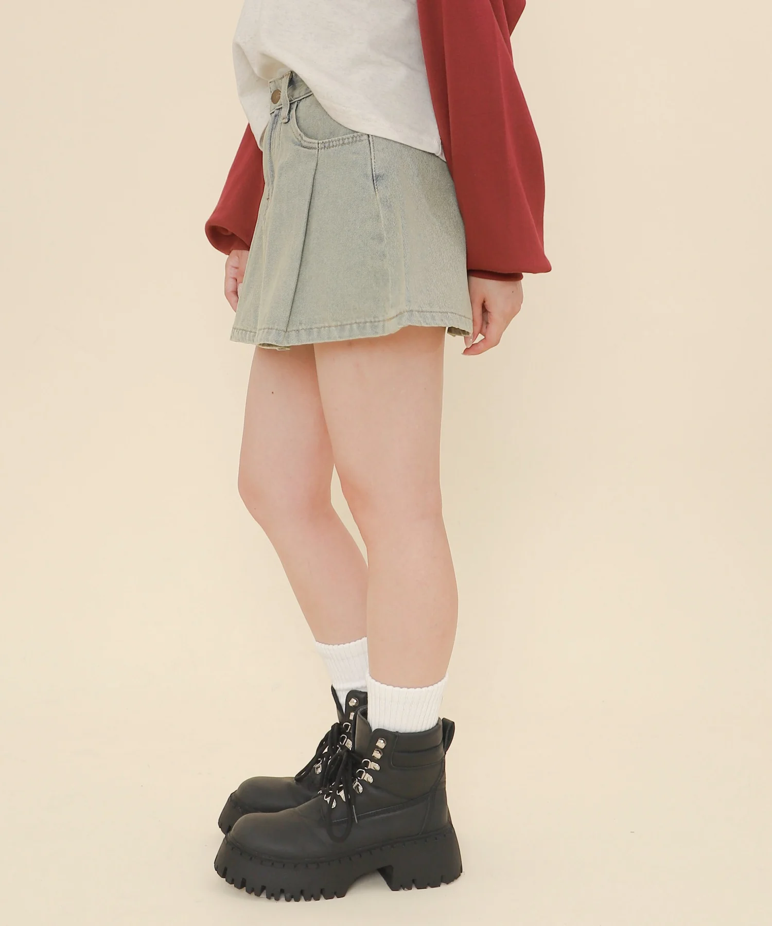 タックデニムミニスカパン - Image 14