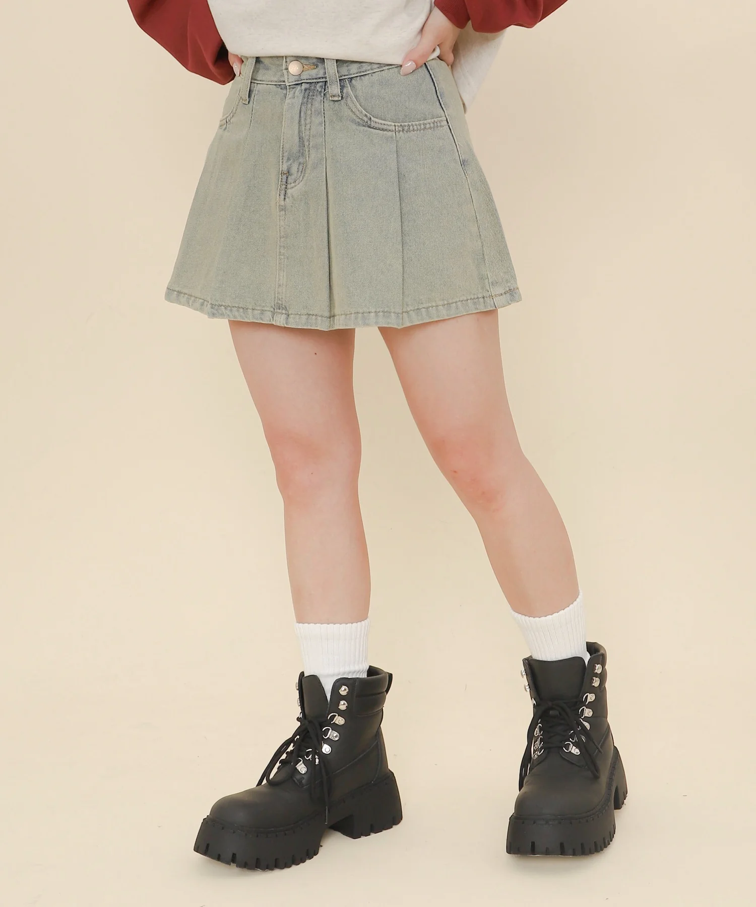 タックデニムミニスカパン - Image 15