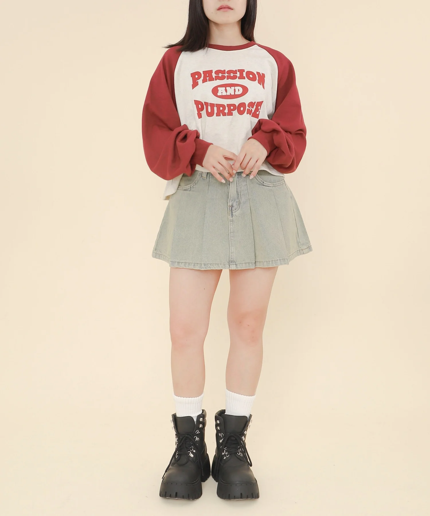 タックデニムミニスカパン - Image 17