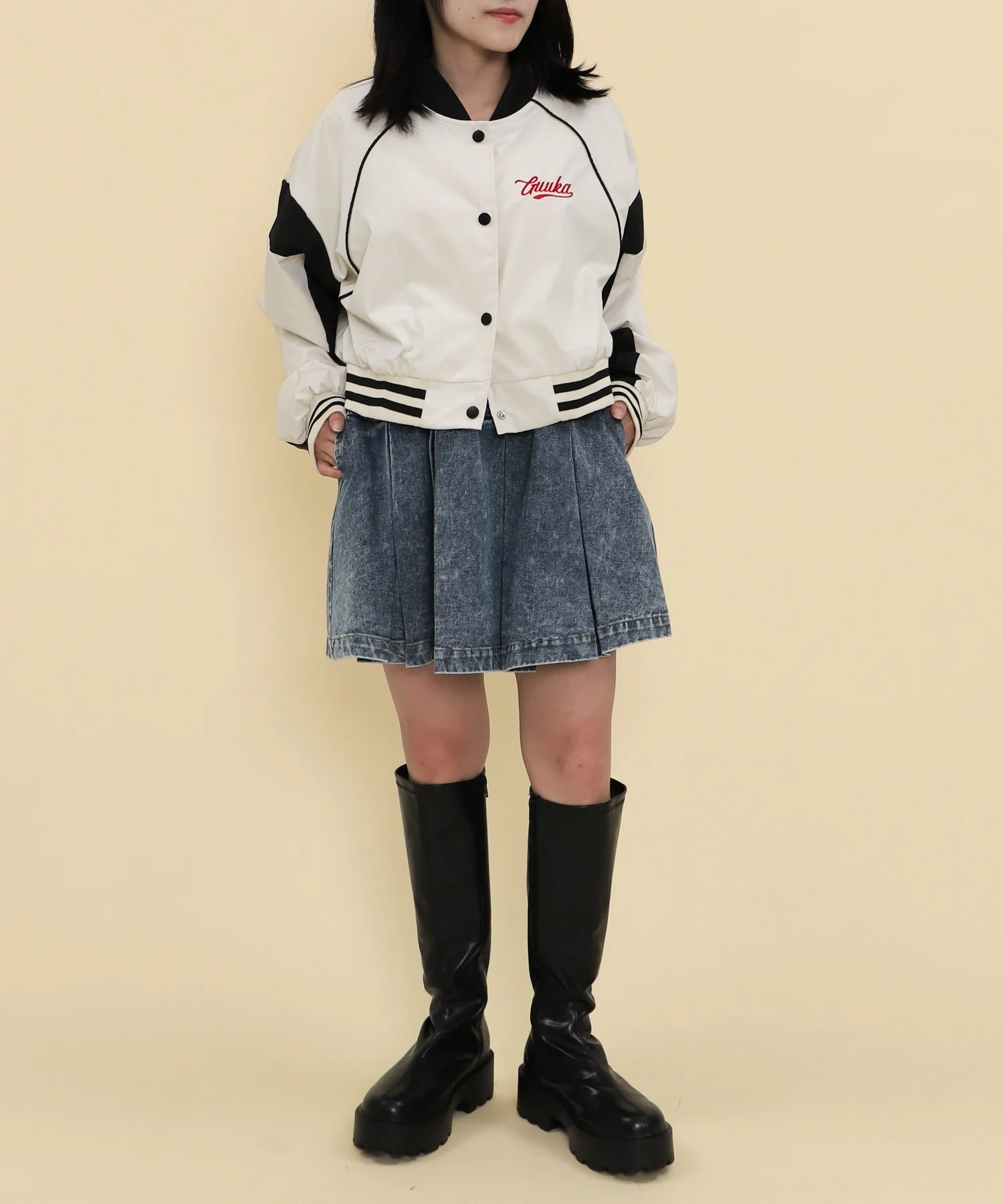 ワンポイントバイカラースタジャン - Image 3