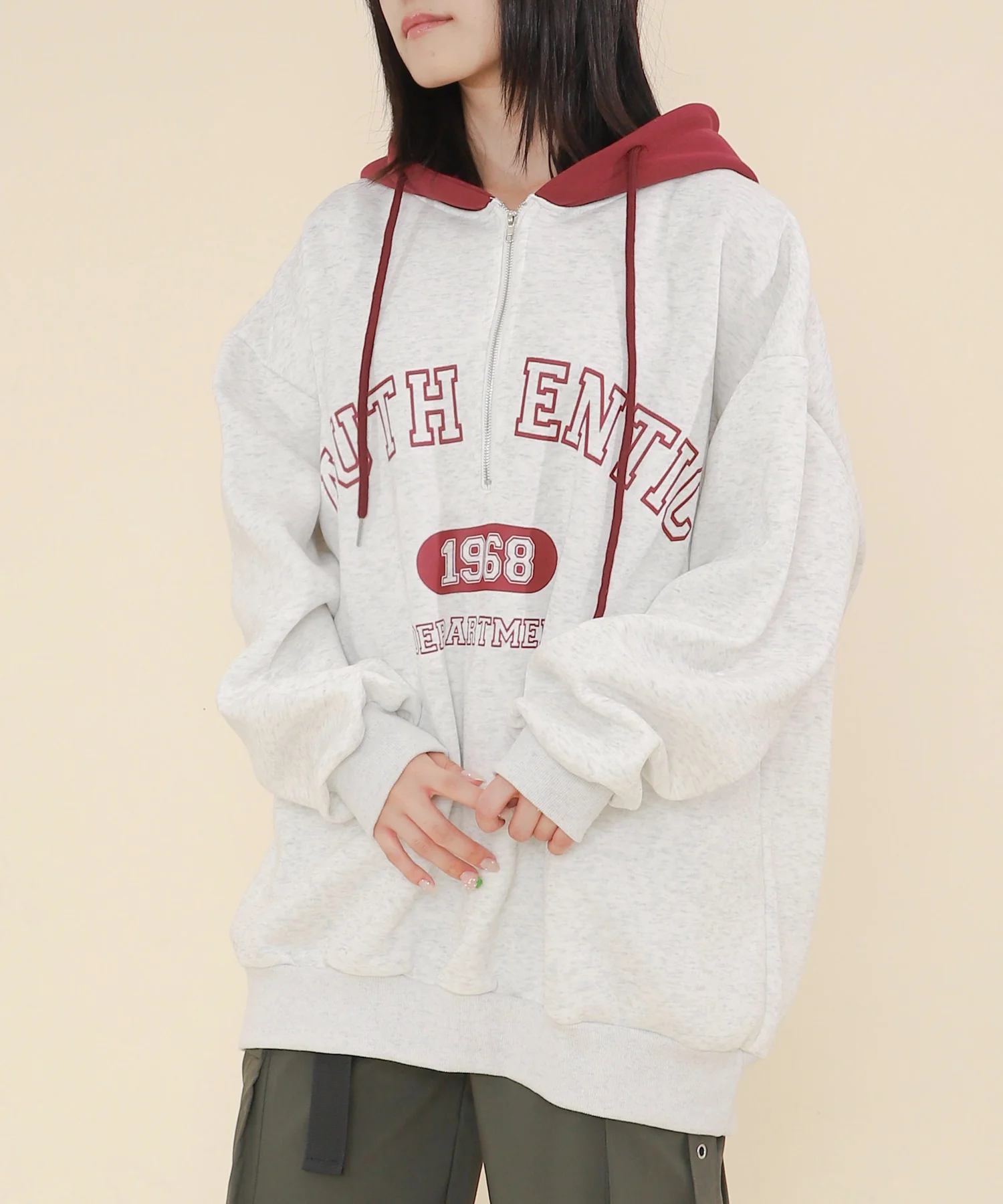 バイカラーロゴBIGパーカー - Image 11