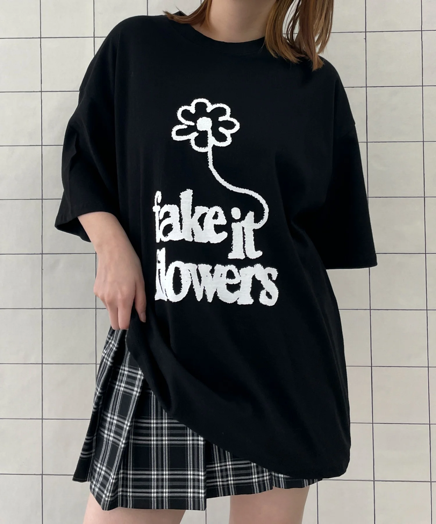 fake　it　flowersビッグT - Image 2