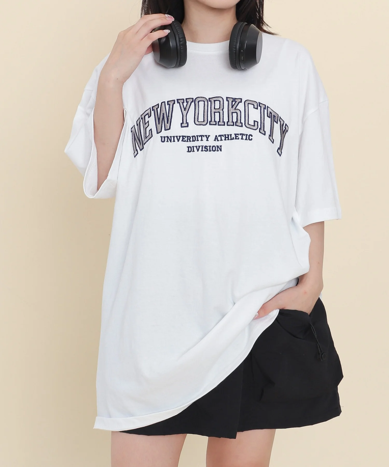 カレッジ刺繍ビッグT - Image 5