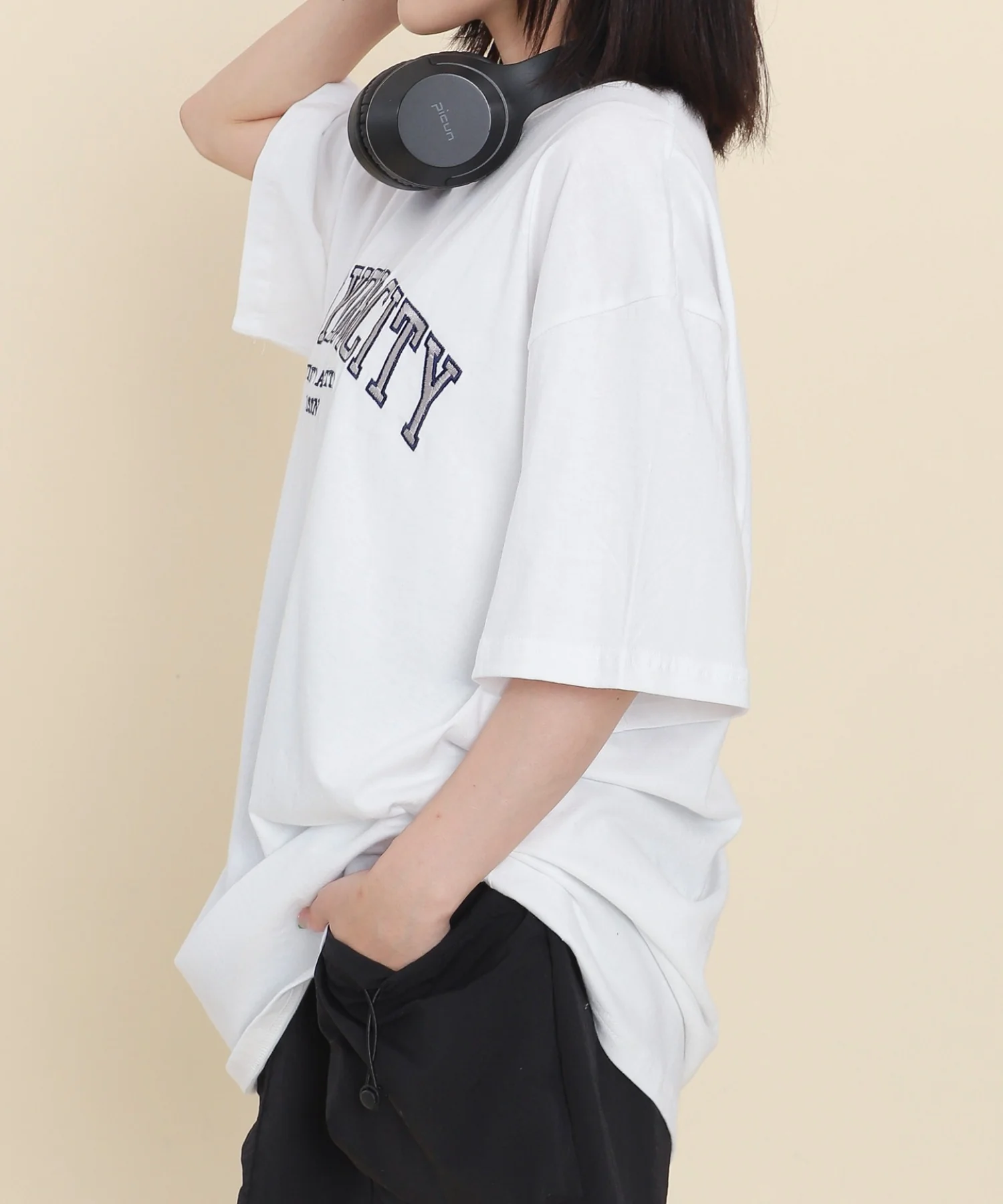 カレッジ刺繍ビッグT - Image 6