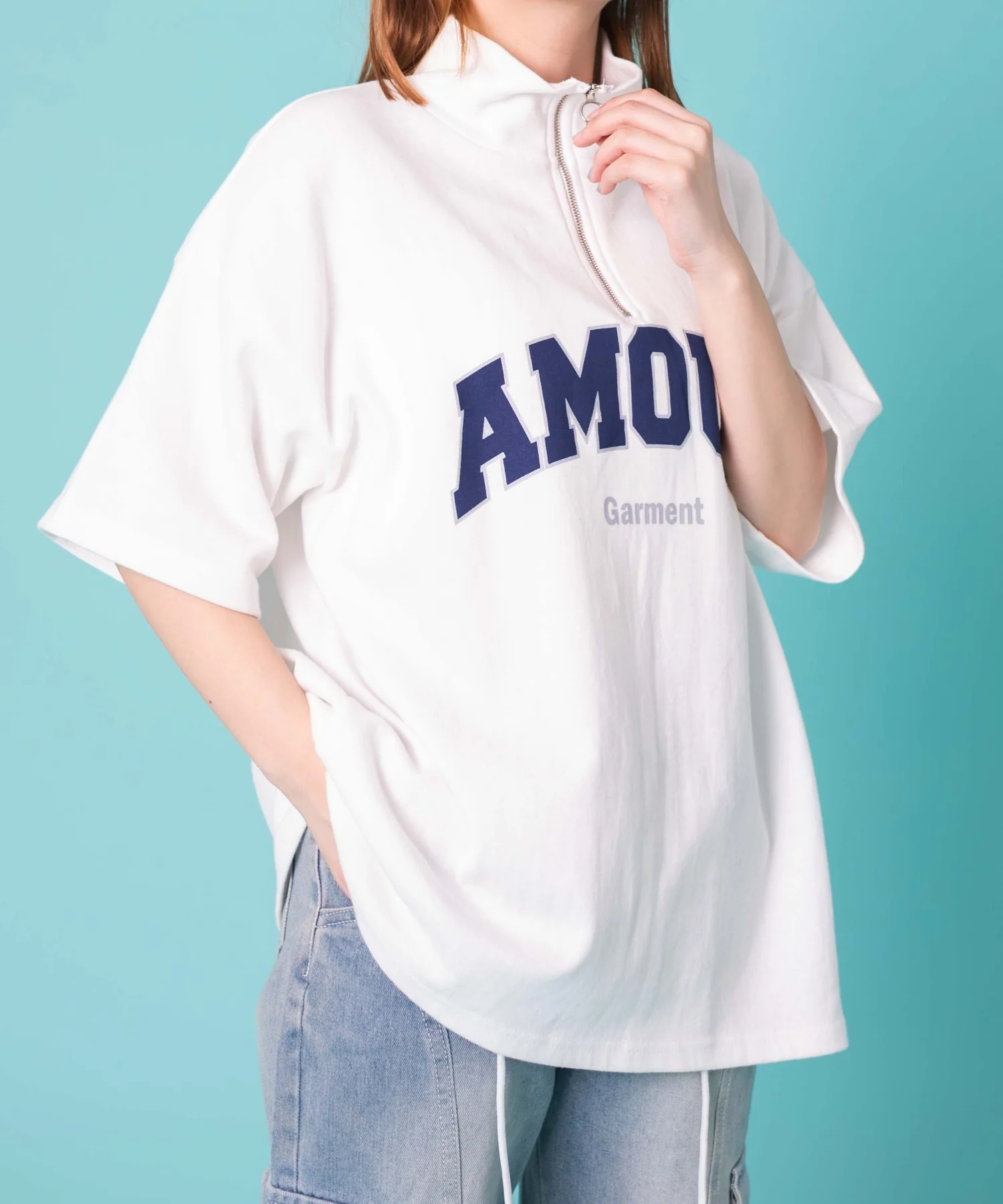 AMOURハーフジップT - Image 5