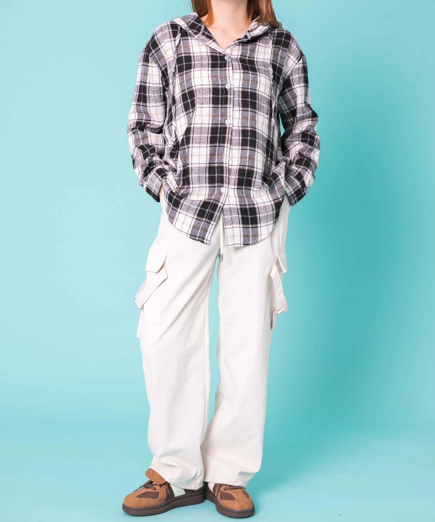 フーデッドチェックシャツ - Image 4