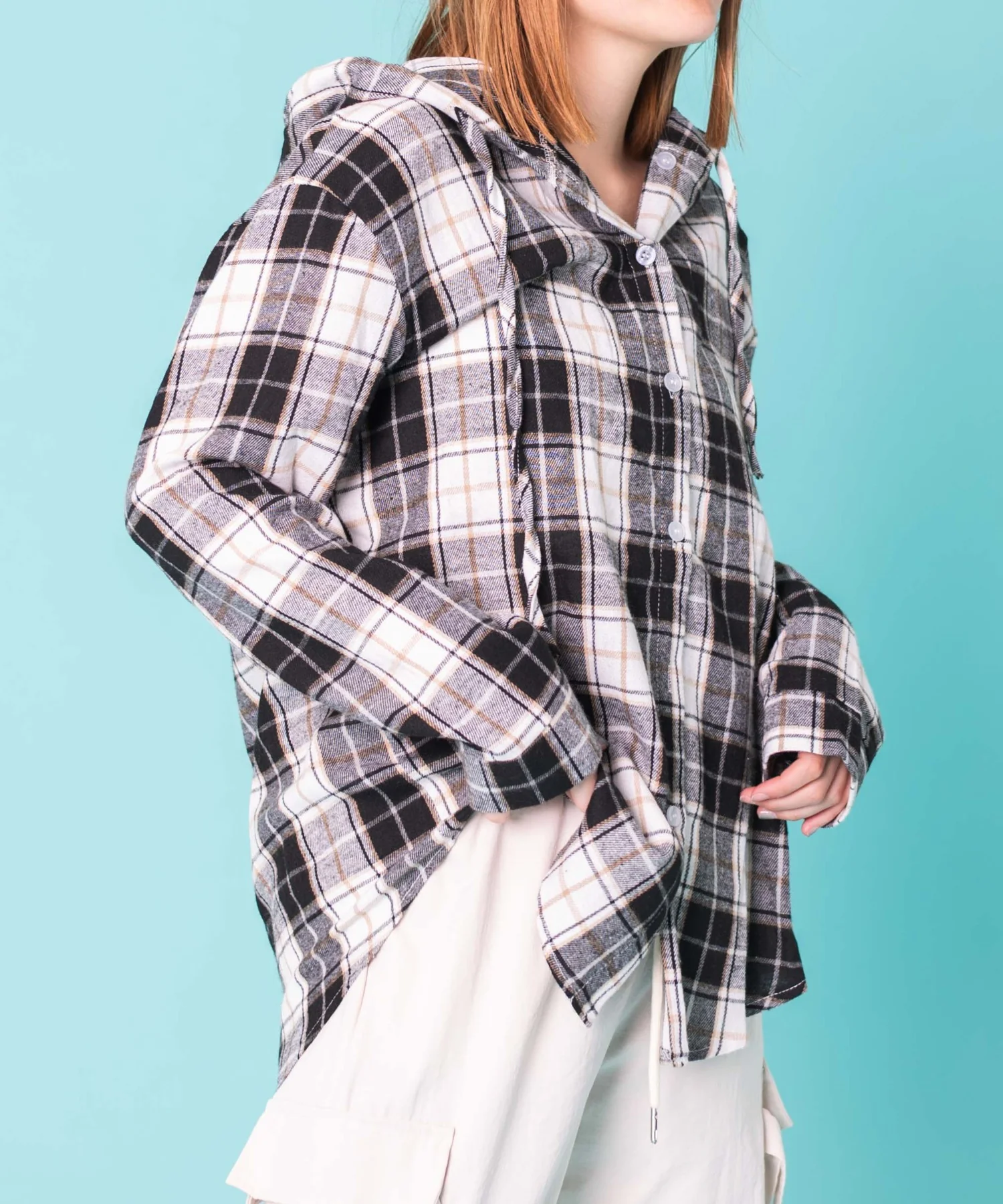 フーデッドチェックシャツ - Image 9