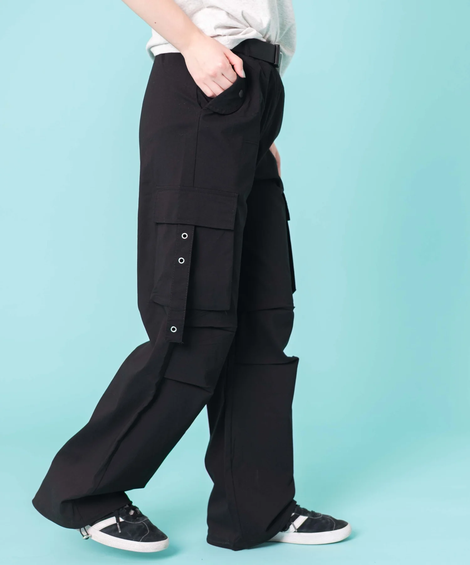 ベルト付きワイドカーゴパンツ - Image 10