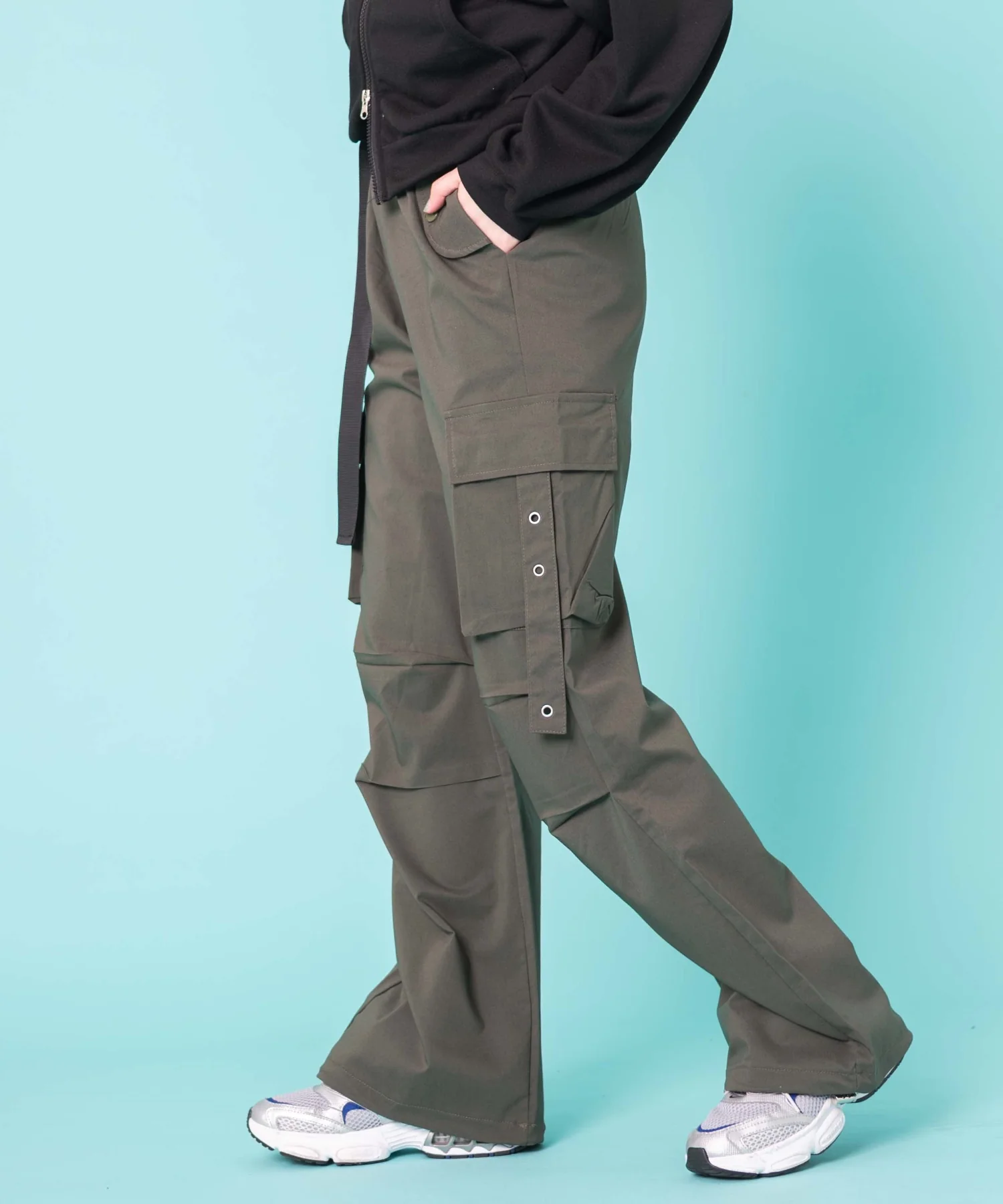 ベルト付きワイドカーゴパンツ - Image 6