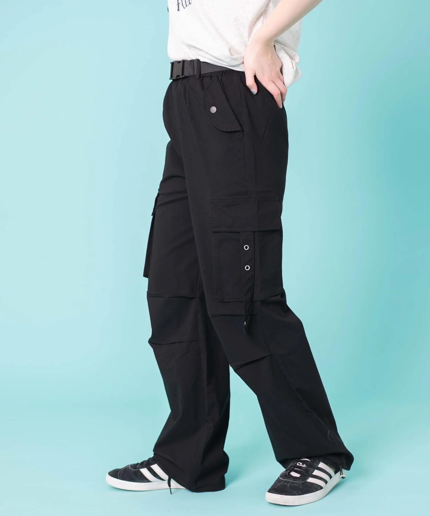 ベルト付きワイドカーゴパンツ - Image 8