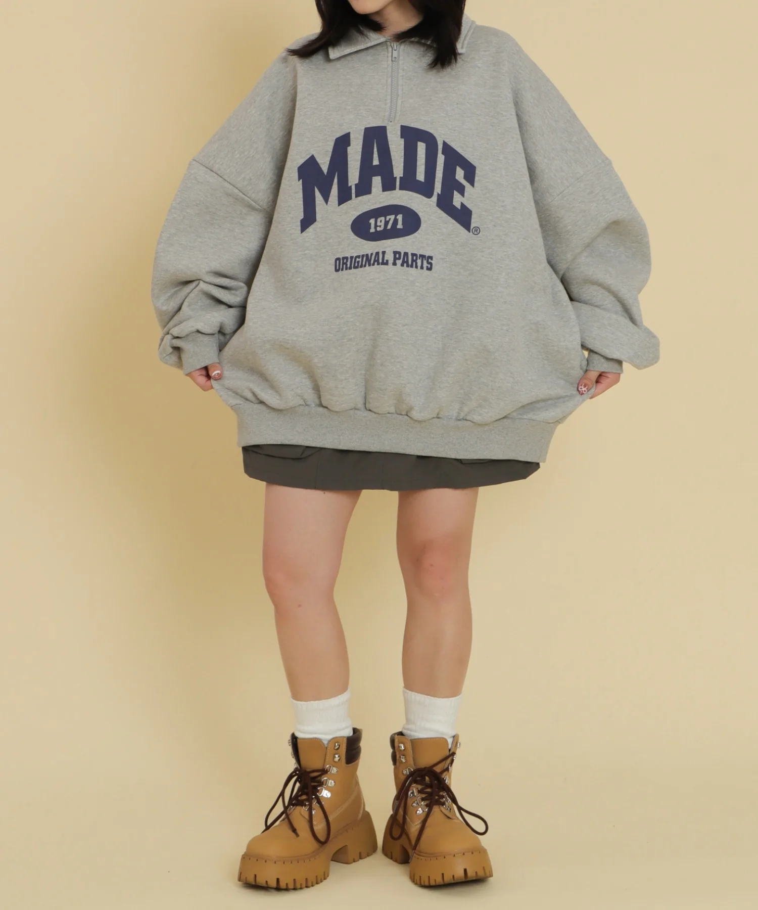 ハーフZIPカレッジビッグスウェット - Image 11