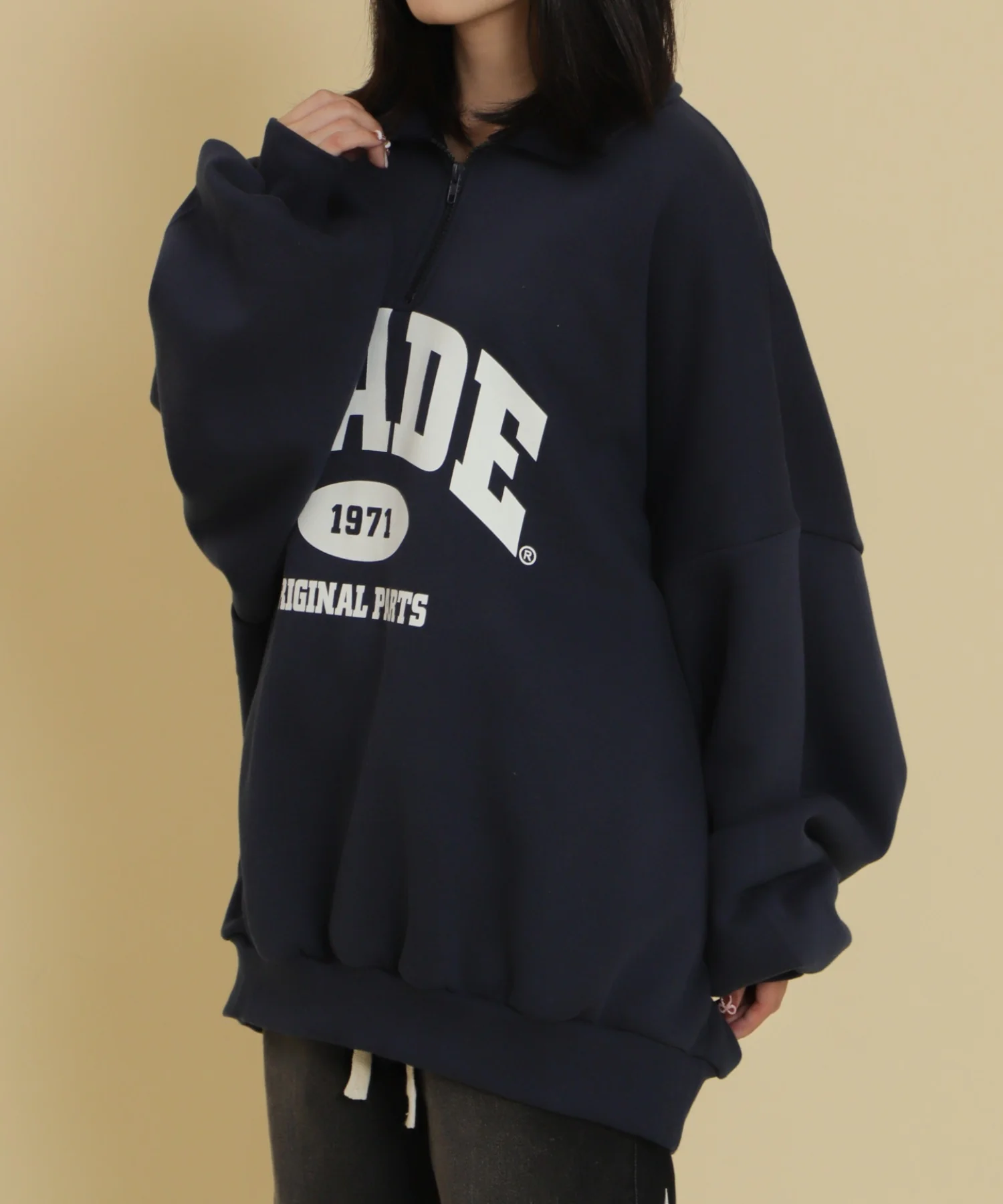 ハーフZIPカレッジビッグスウェット - Image 7