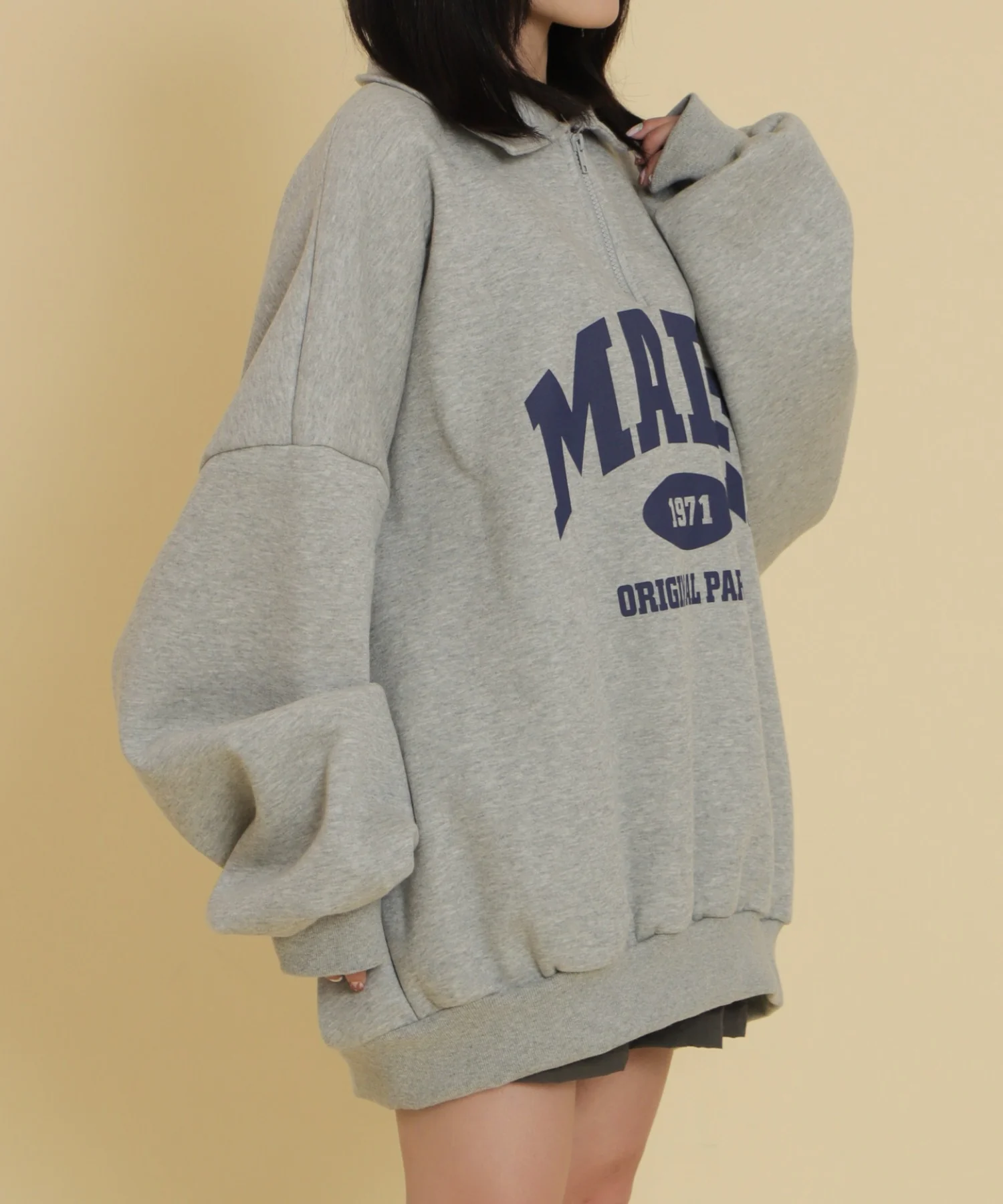 ハーフZIPカレッジビッグスウェット - Image 9