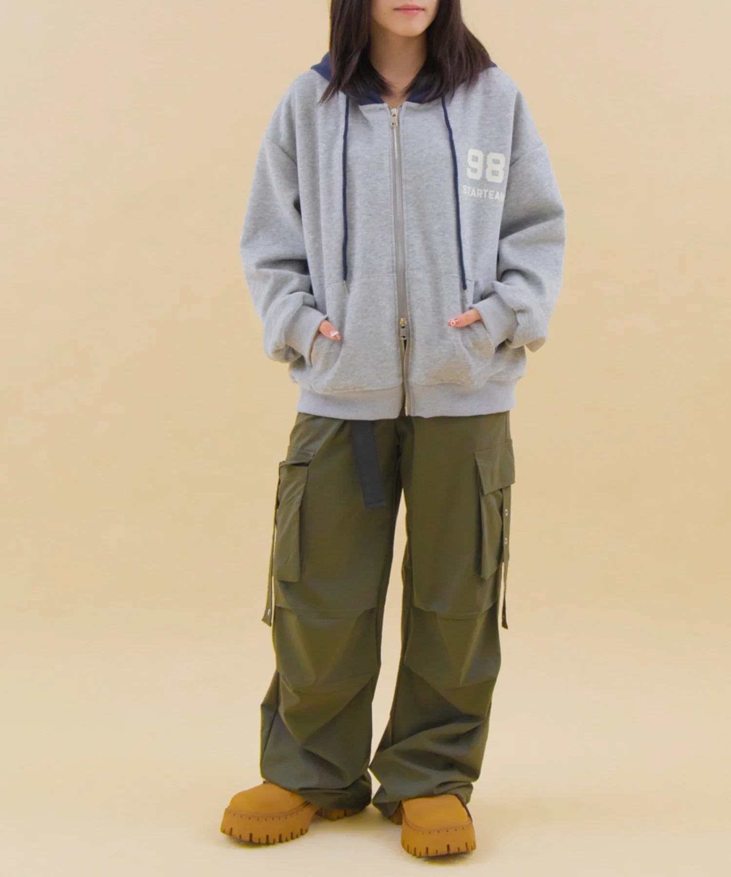 バイカラーナンバリングジップパーカー - Image 6