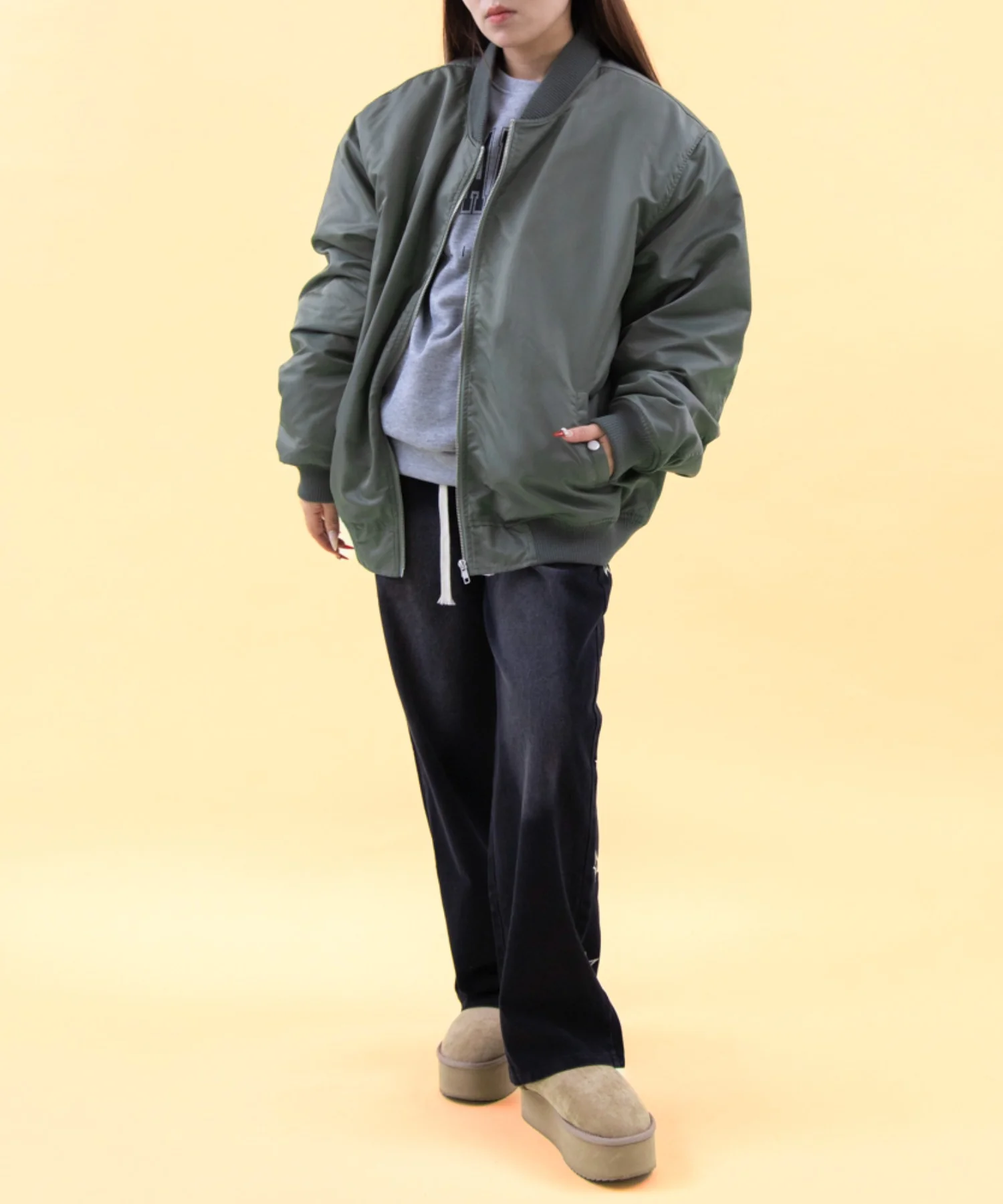 2WAYフーデッドBIGブルゾン - Image 5