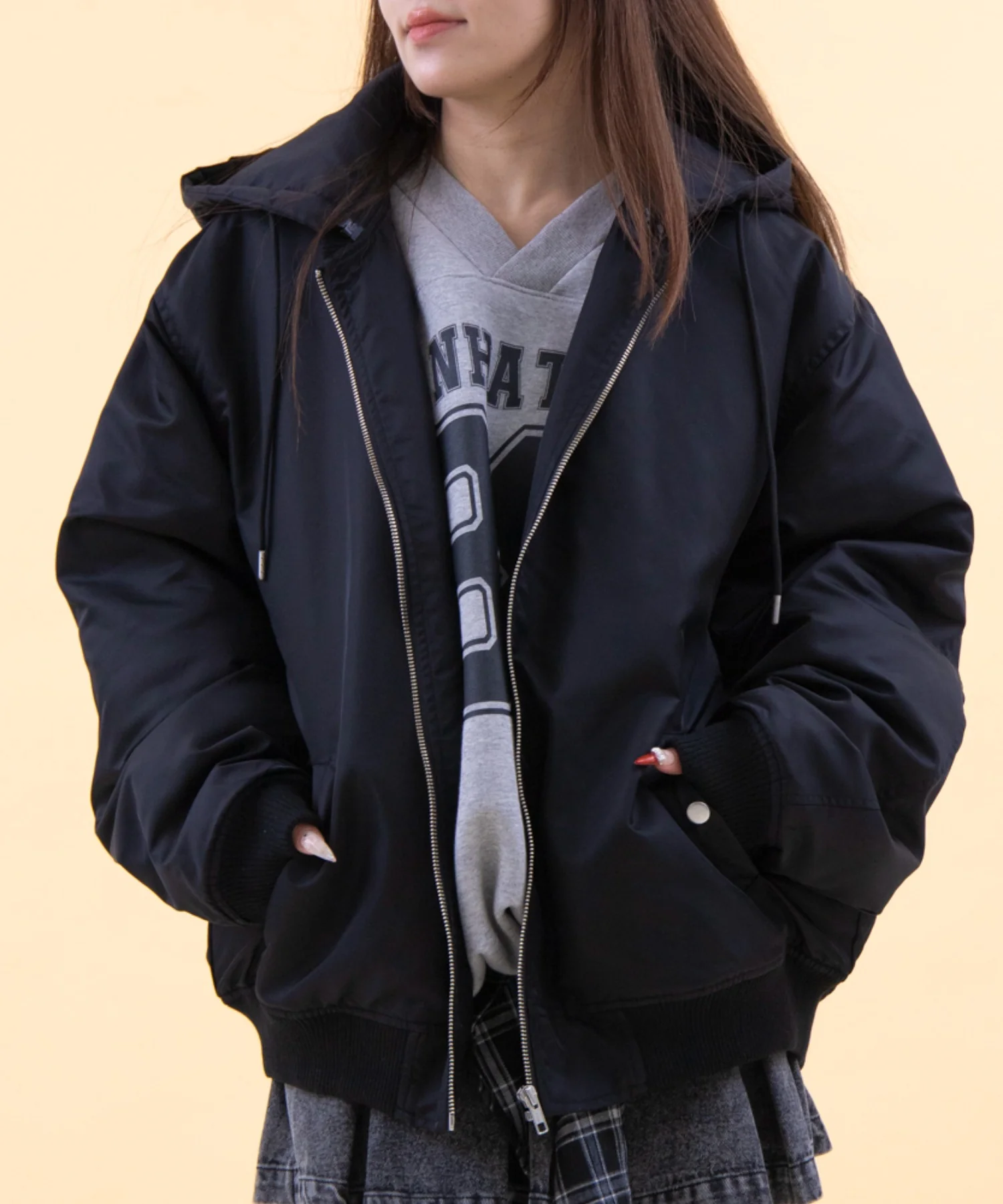 2WAYフーデッドBIGブルゾン - Image 7