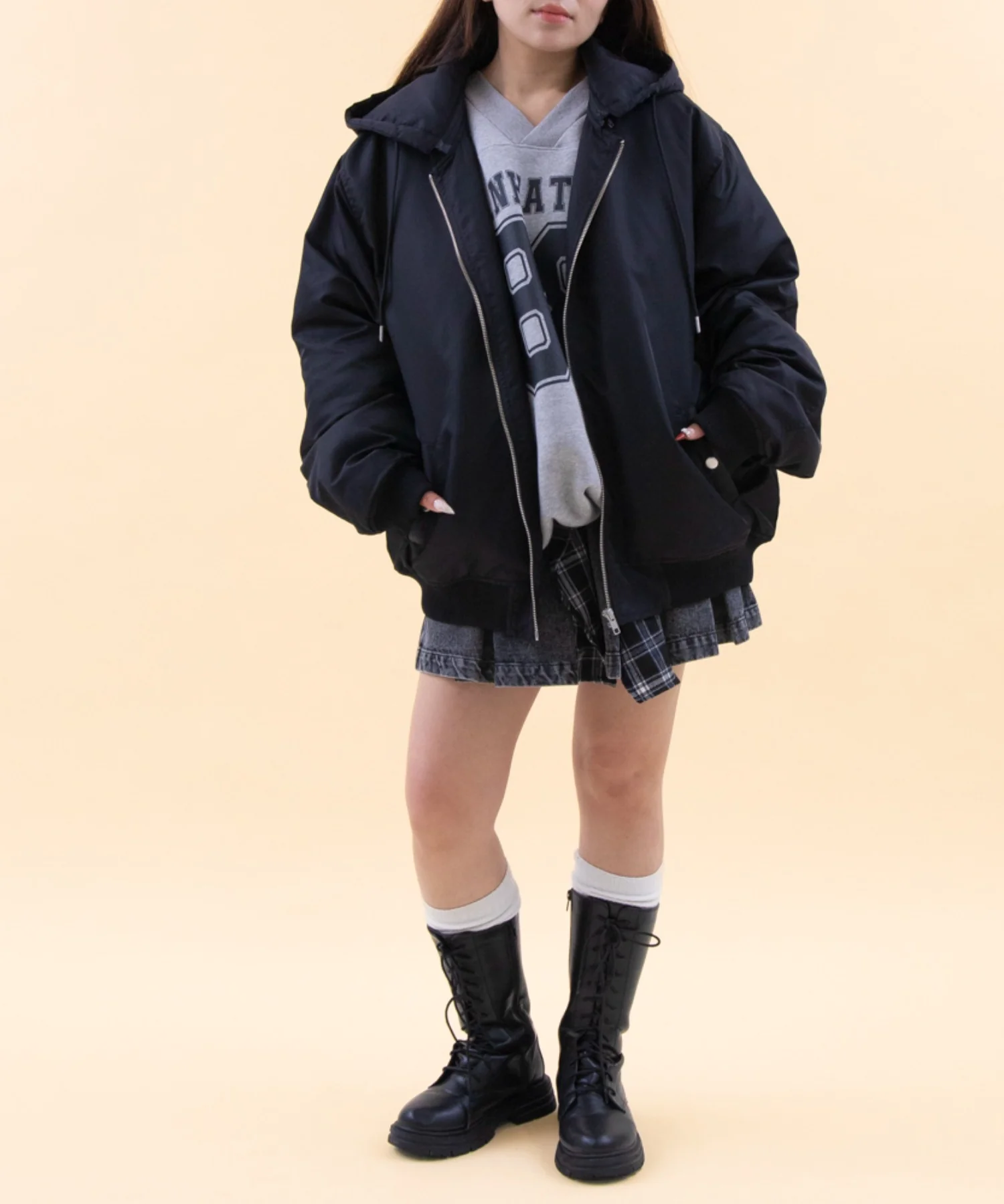 2WAYフーデッドBIGブルゾン - Image 9