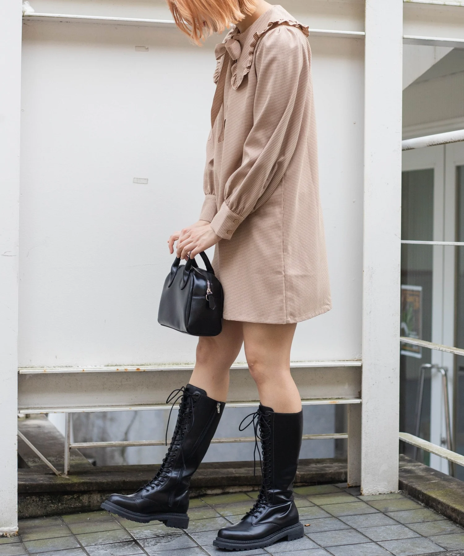 リボン付フリルカラーワンピース - Image 8