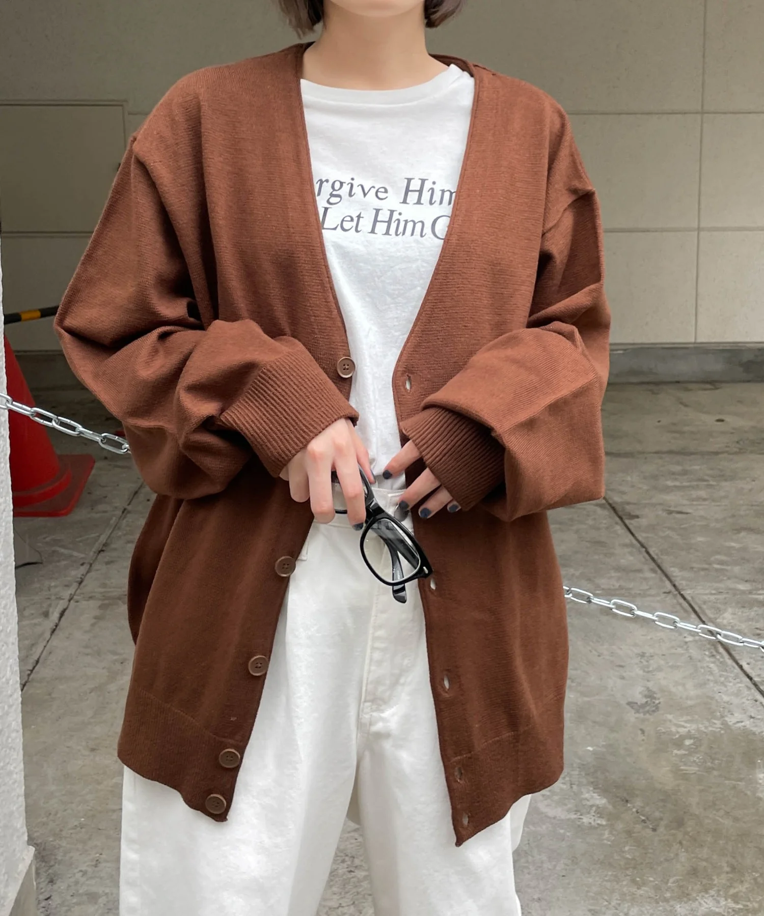 ドロップショルダーカーディガン - Image 2