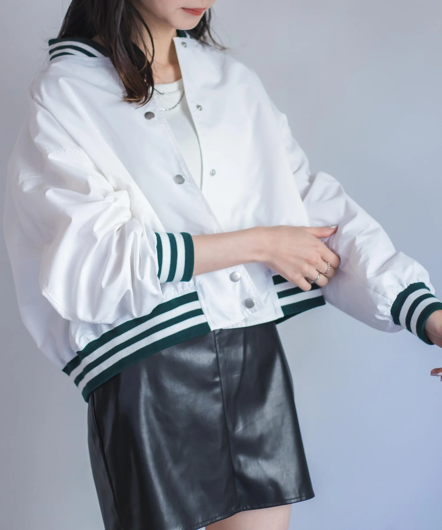 ラインリブショートスタジャン - Image 13