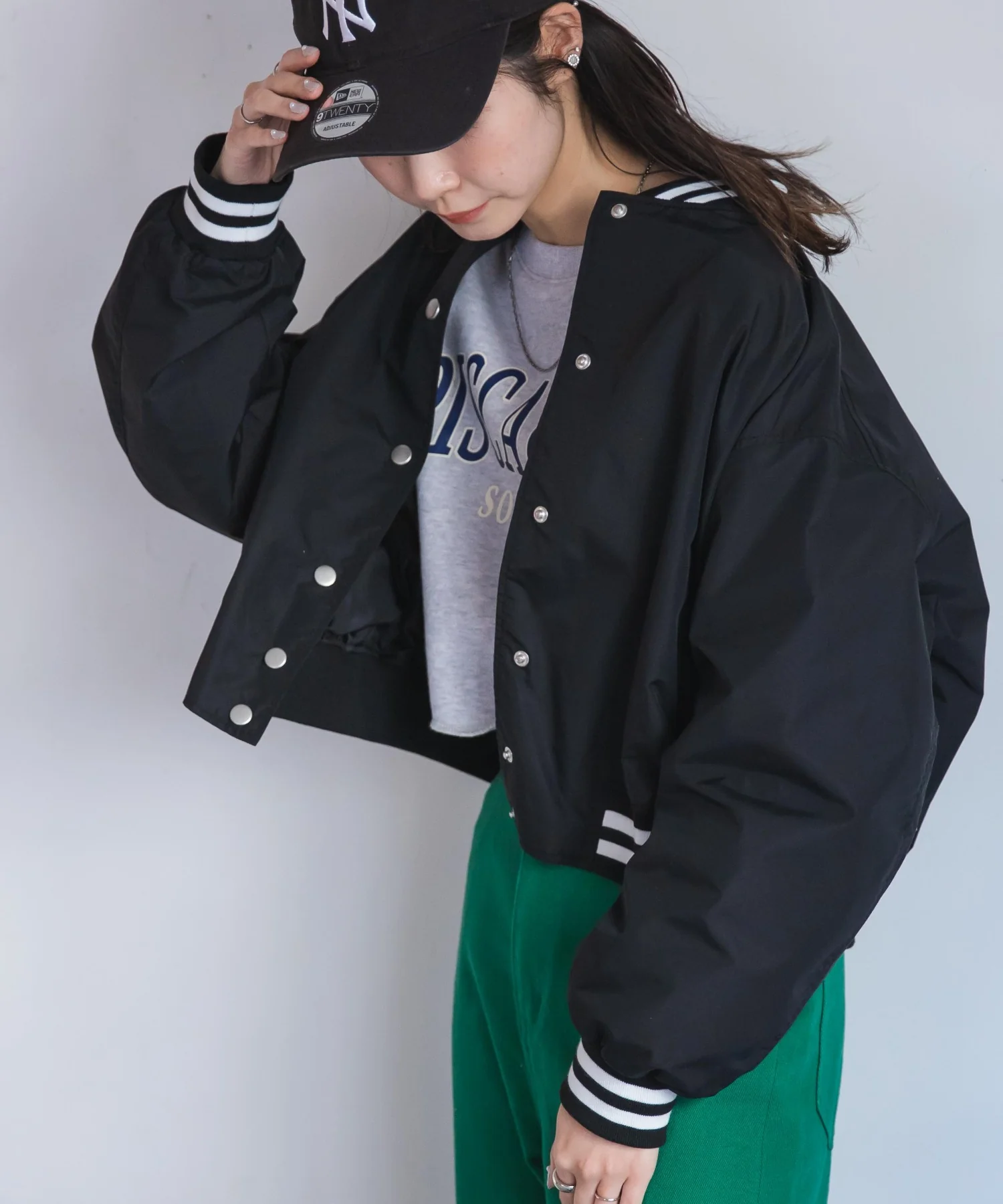 ラインリブショートスタジャン - Image 21