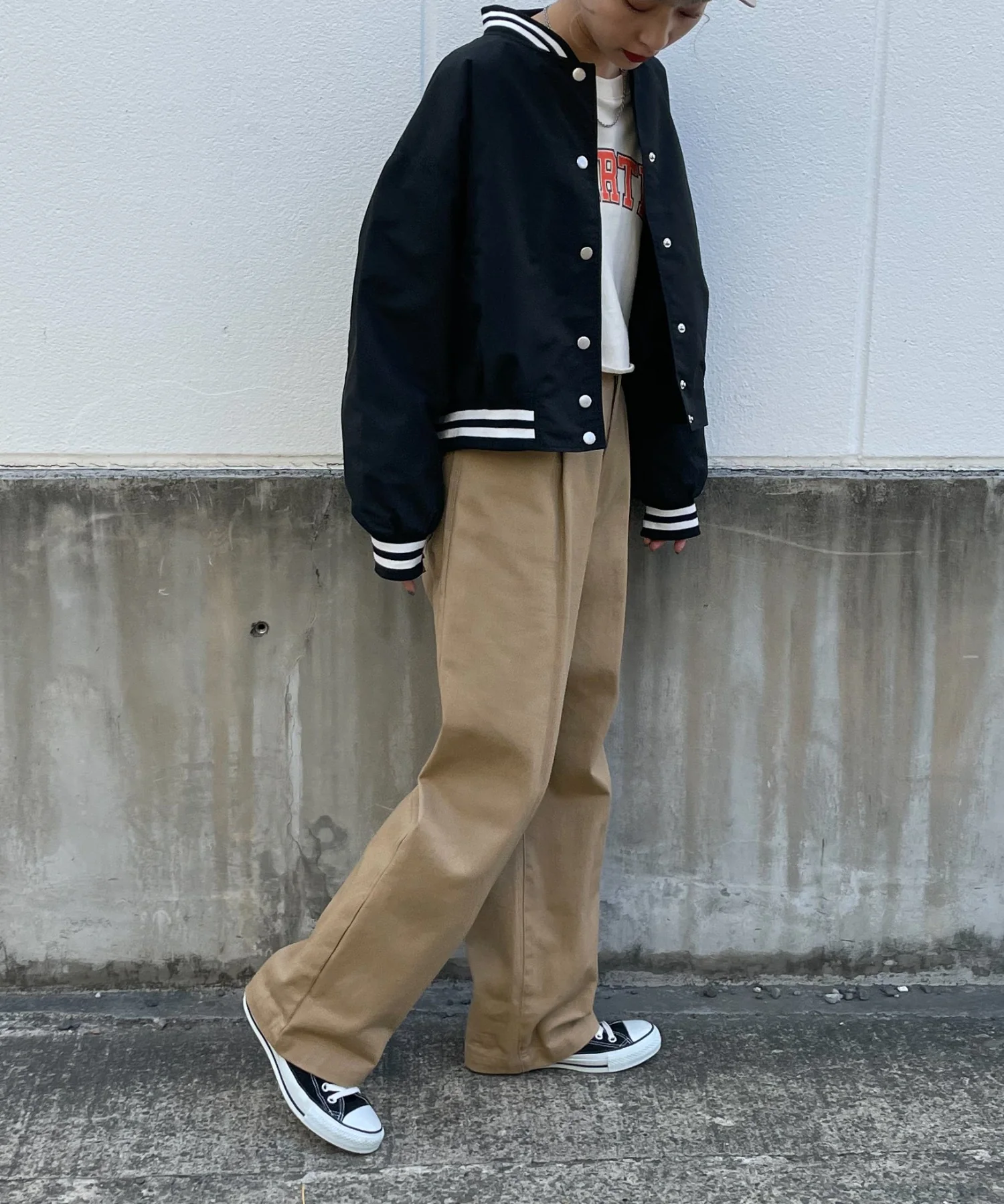 ラインリブショートスタジャン - Image 26
