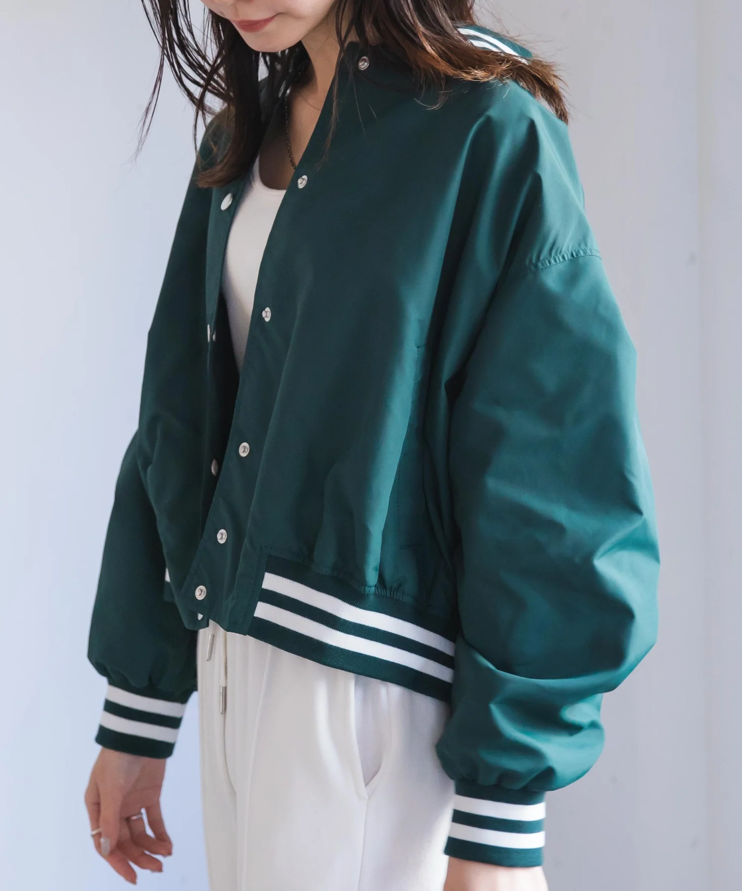ラインリブショートスタジャン - Image 4