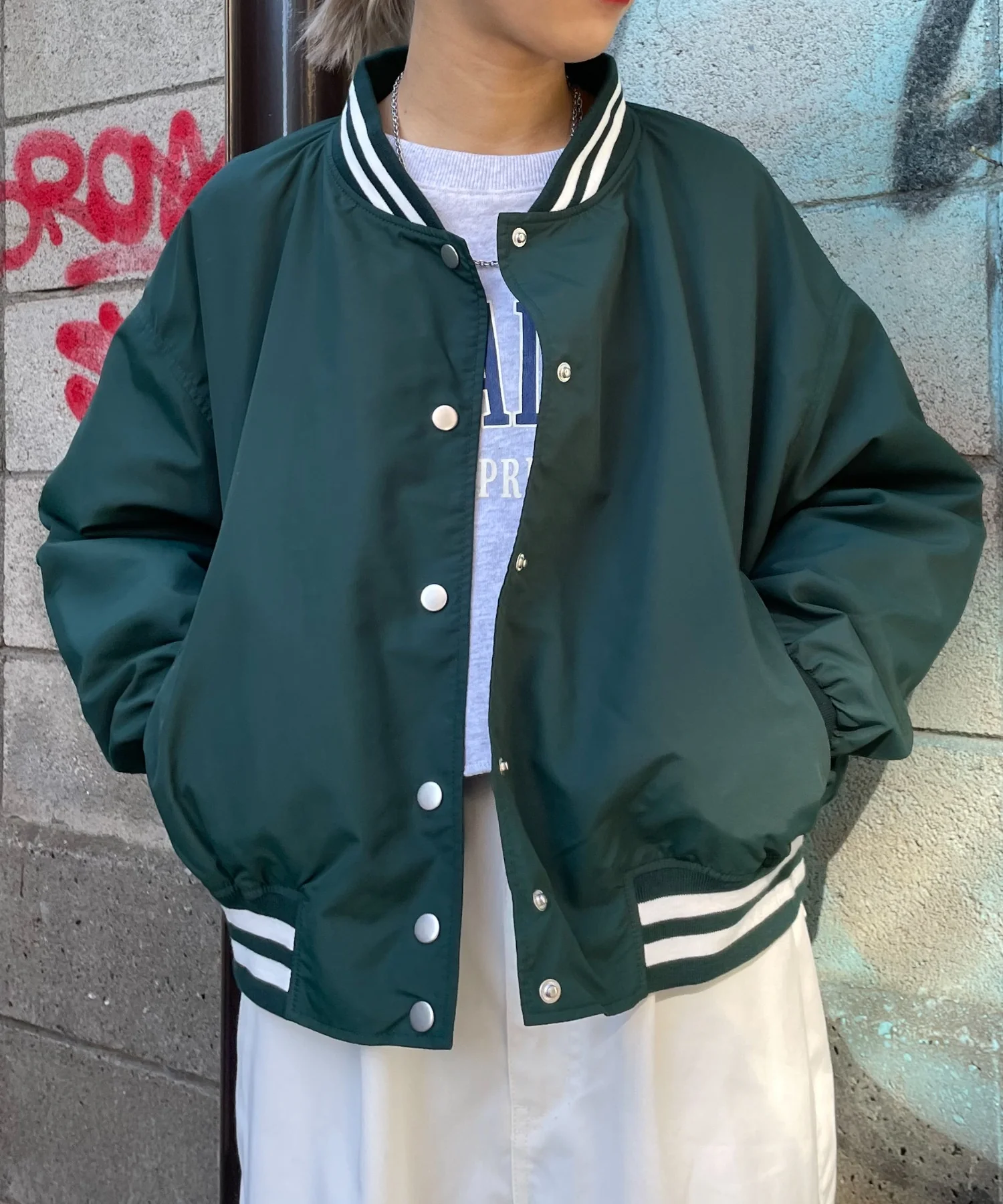 ラインリブショートスタジャン - Image 8
