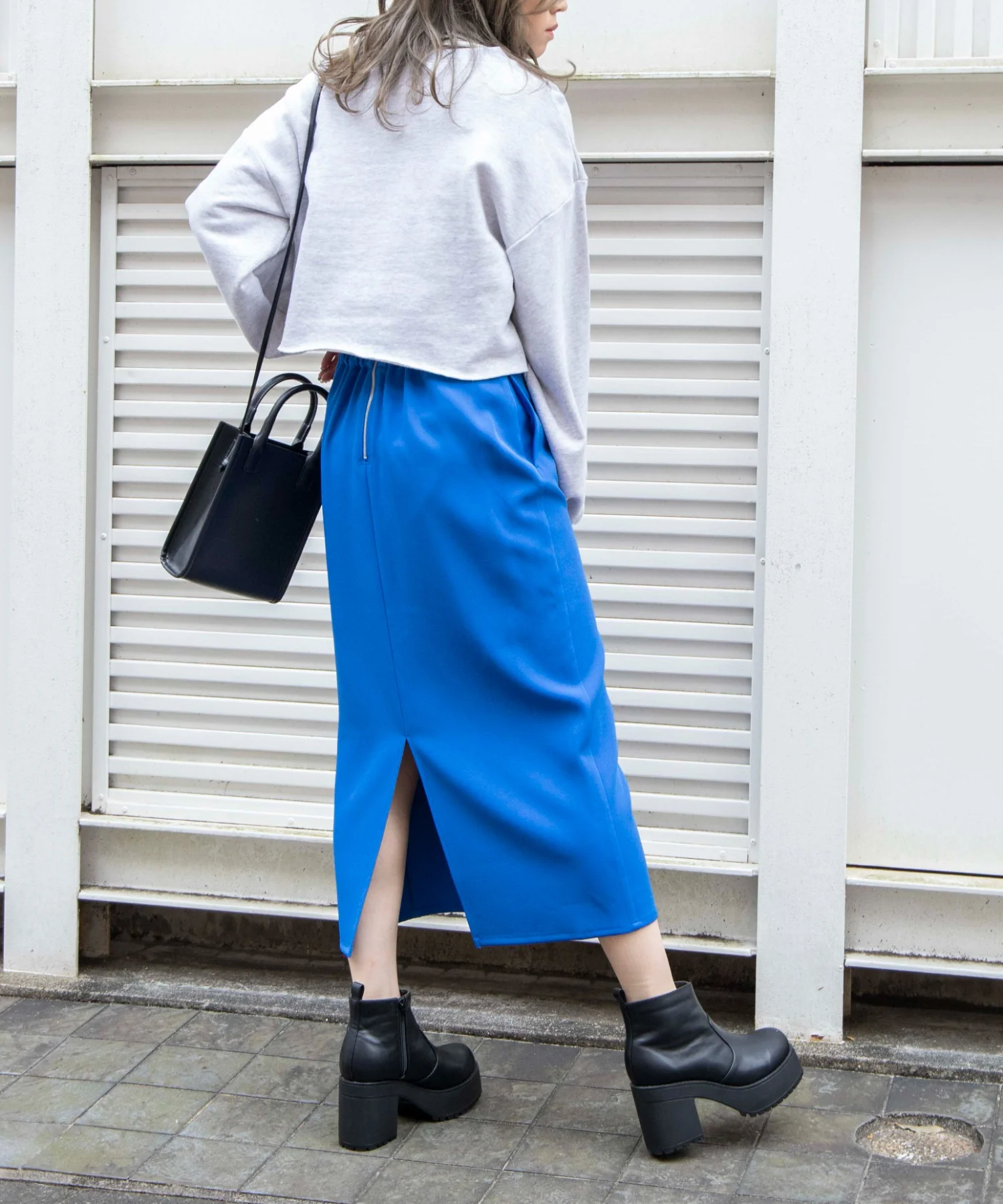 ハイウエストカラーナロースカート - Image 10