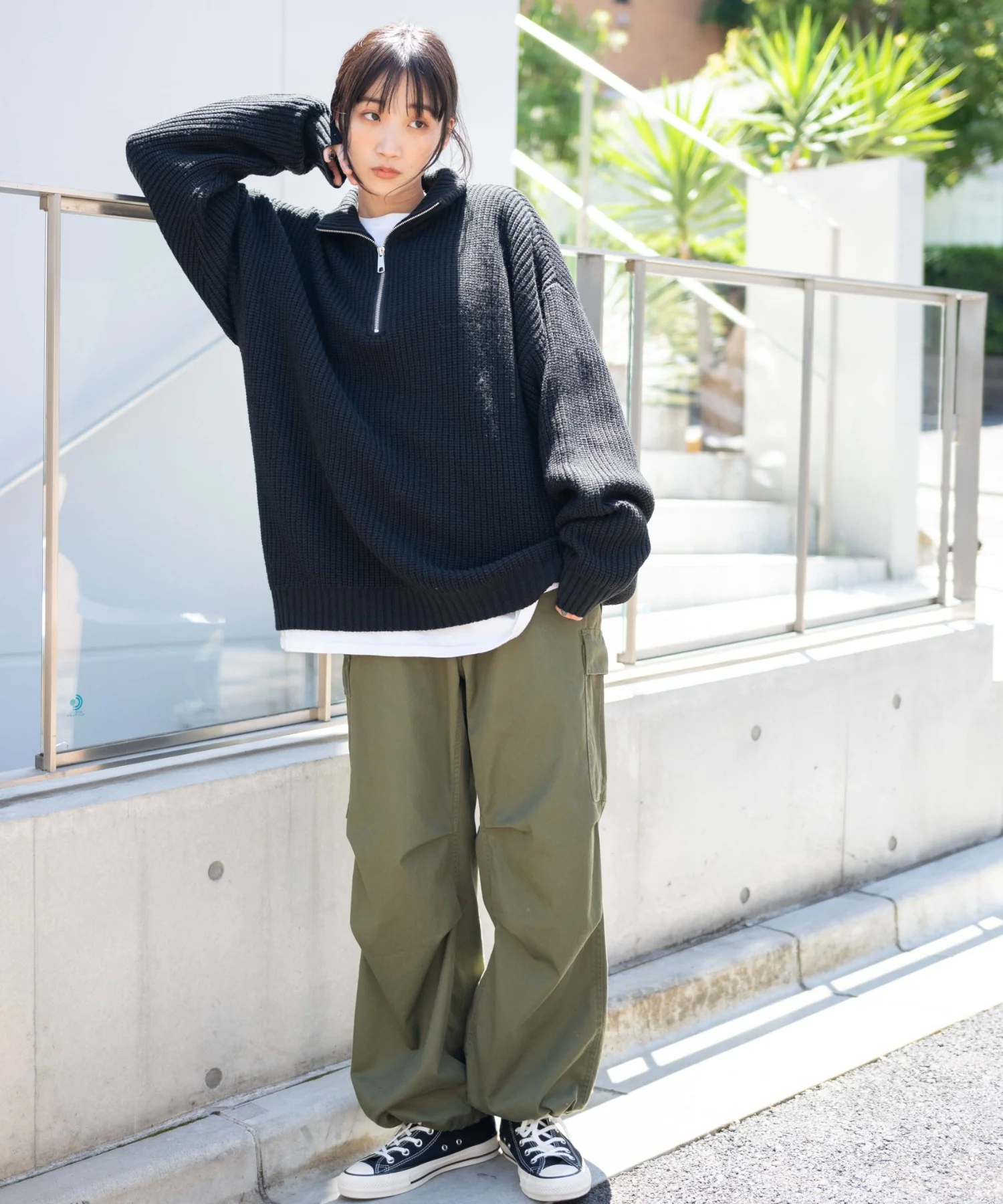 ルーズフィットハーフZIPプルオーバー - Image 11