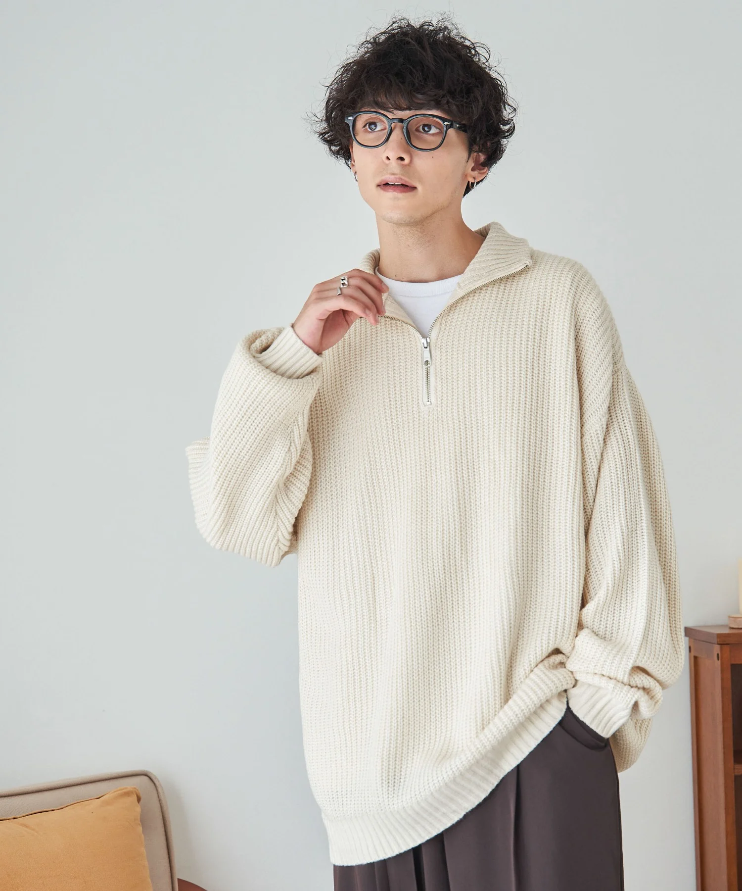ルーズフィットハーフZIPプルオーバー - Image 12