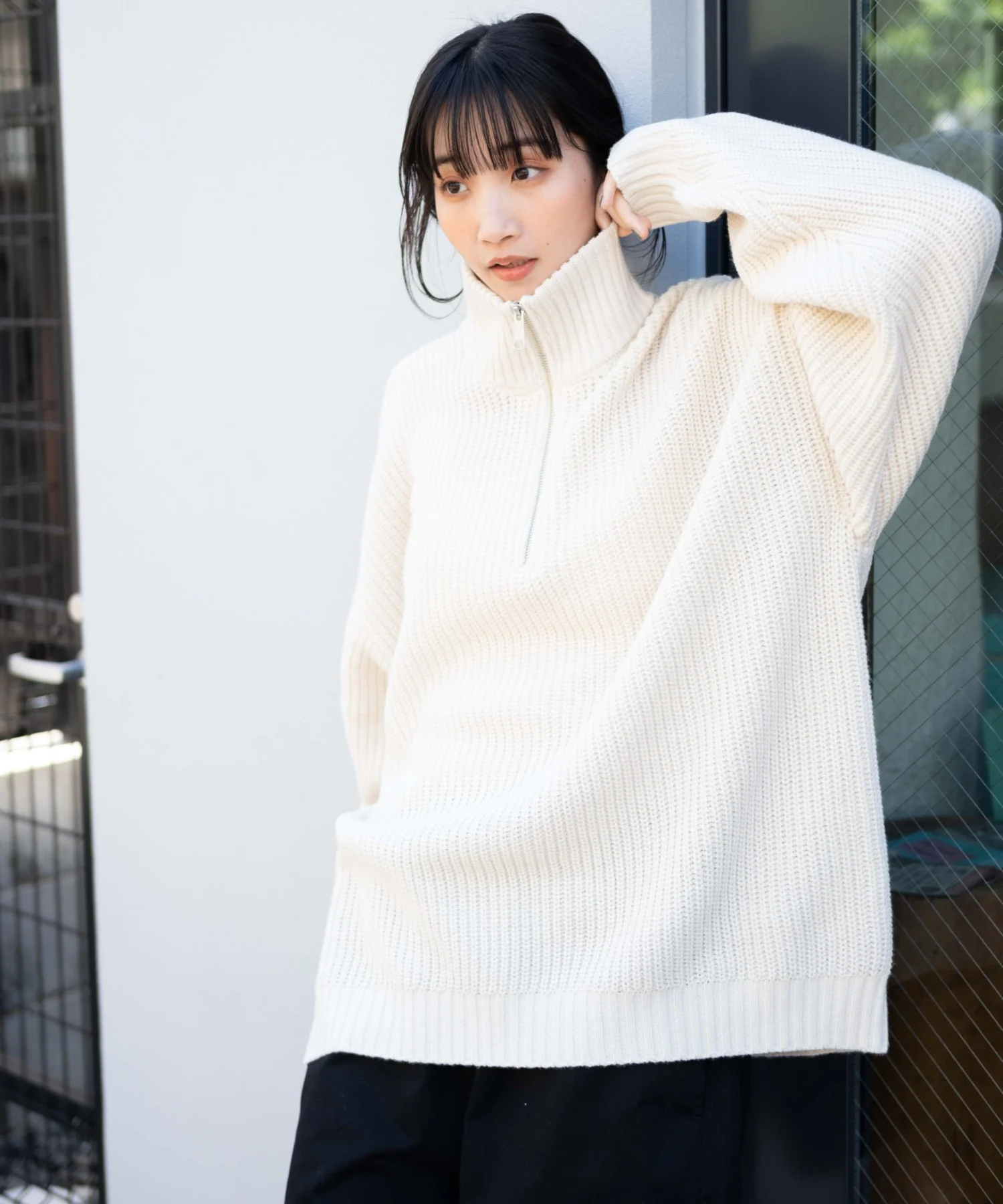 ルーズフィットハーフZIPプルオーバー - Image 13