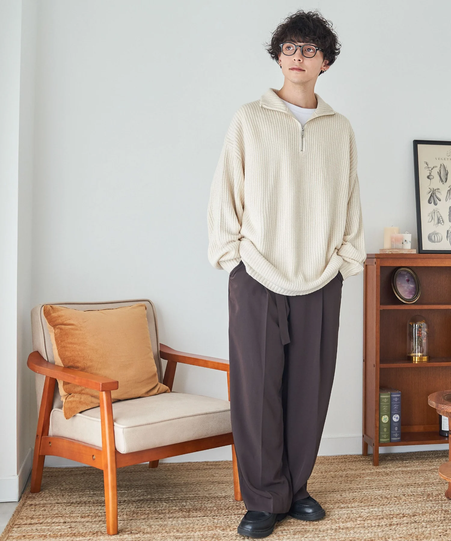 ルーズフィットハーフZIPプルオーバー - Image 14