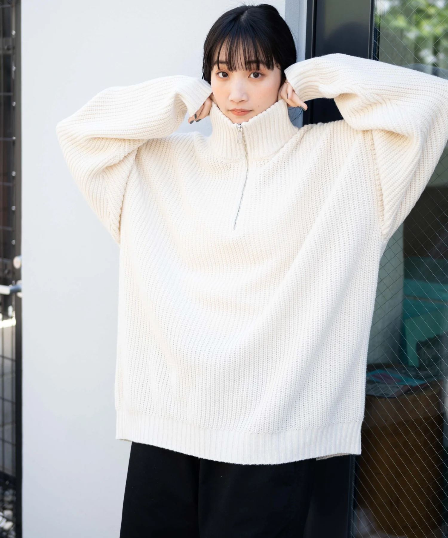 ルーズフィットハーフZIPプルオーバー - Image 15