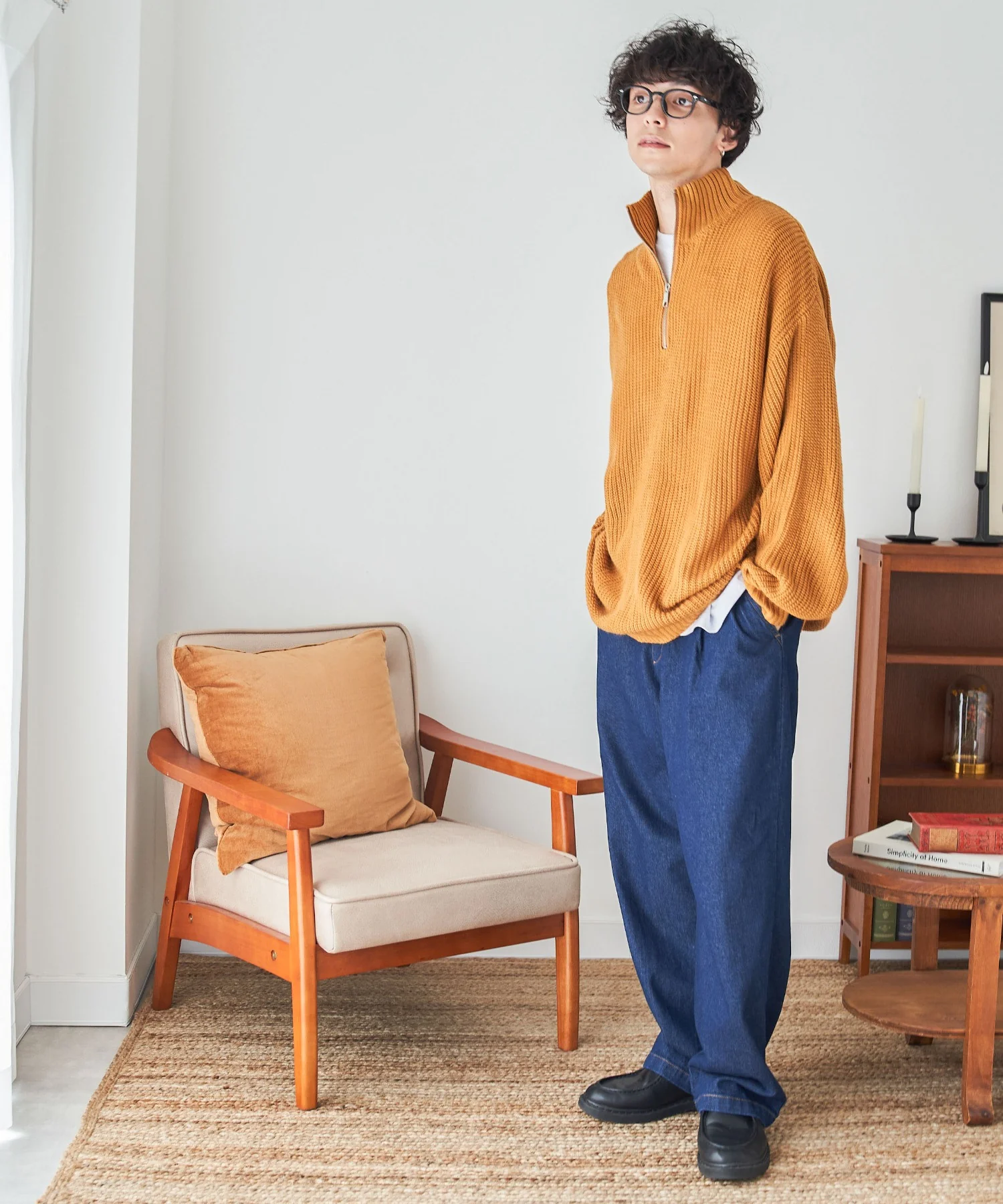 ルーズフィットハーフZIPプルオーバー - Image 18